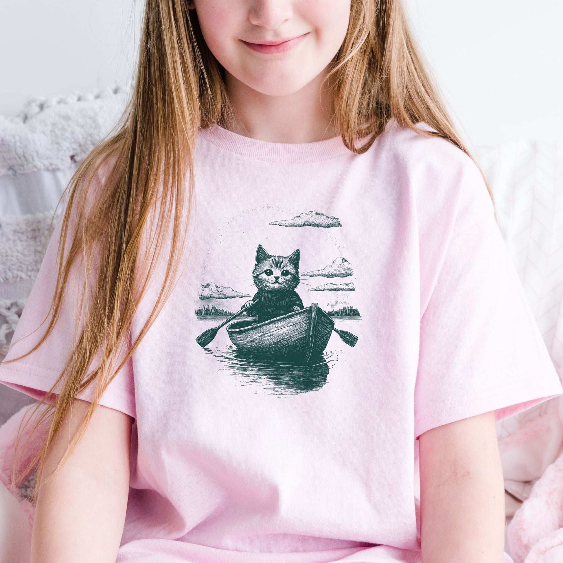 Cat in a Rowboat – Dreamy & Mysterious Youth Tee