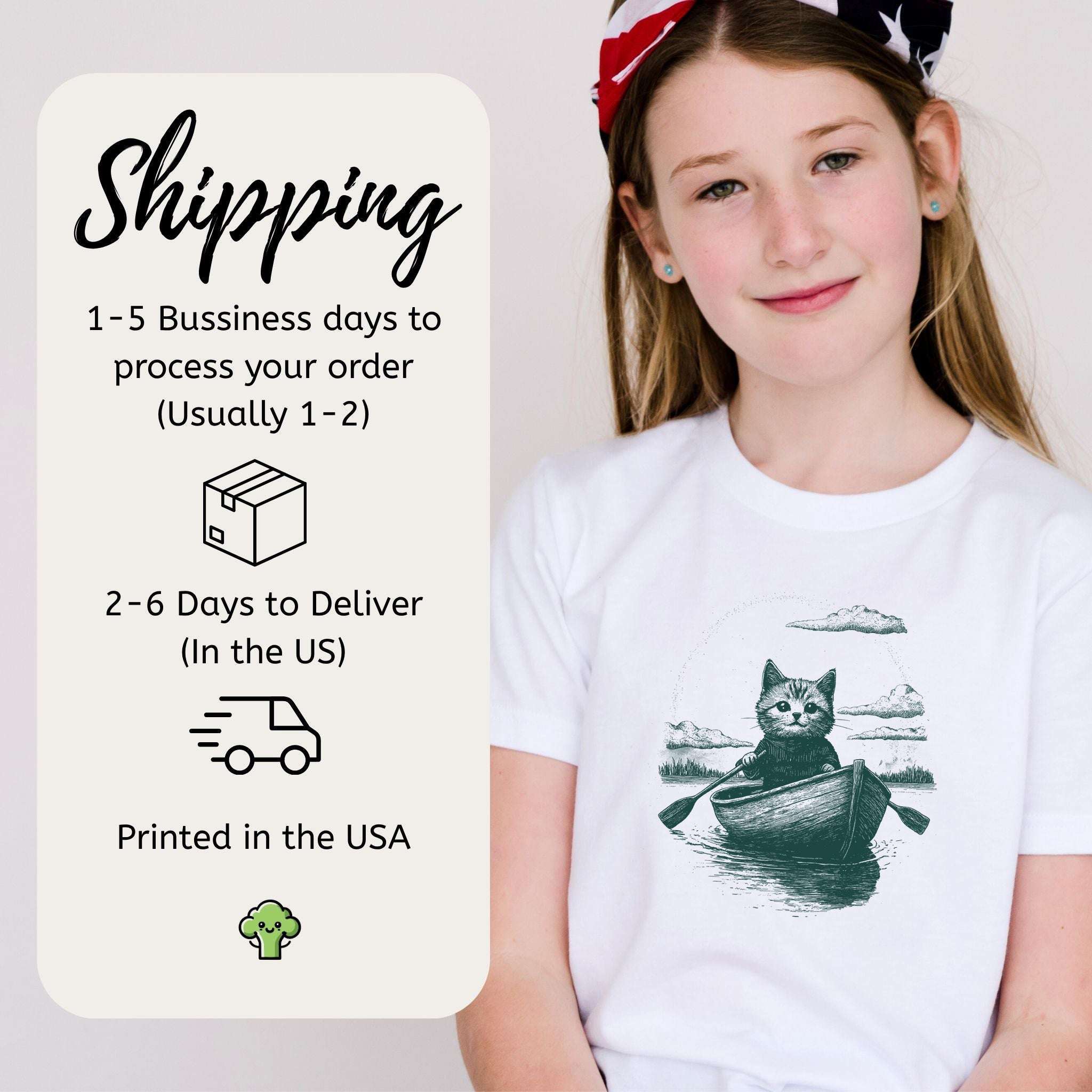 Cat in a Rowboat – Dreamy & Mysterious Youth Tee