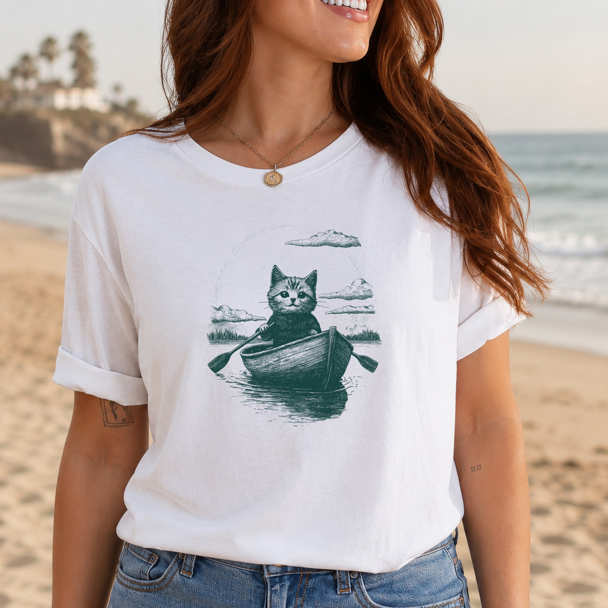 Cat in a Rowboat Mysterioust T-Shirt