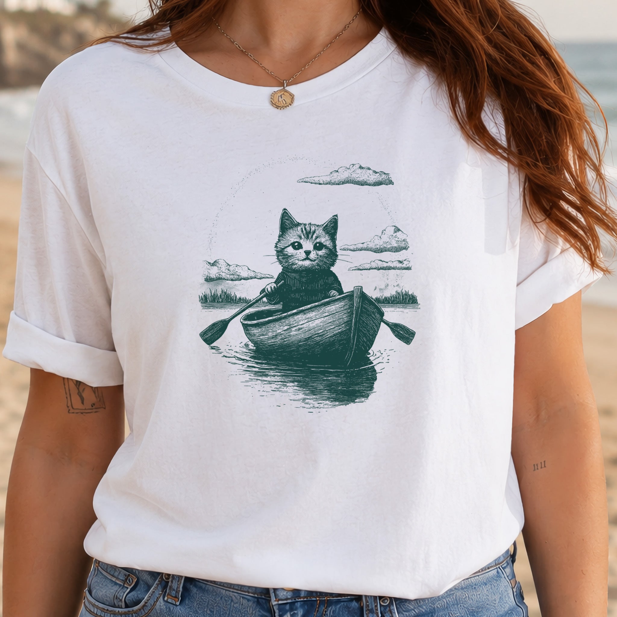 Cat in a Rowboat Mysterioust T-Shirt