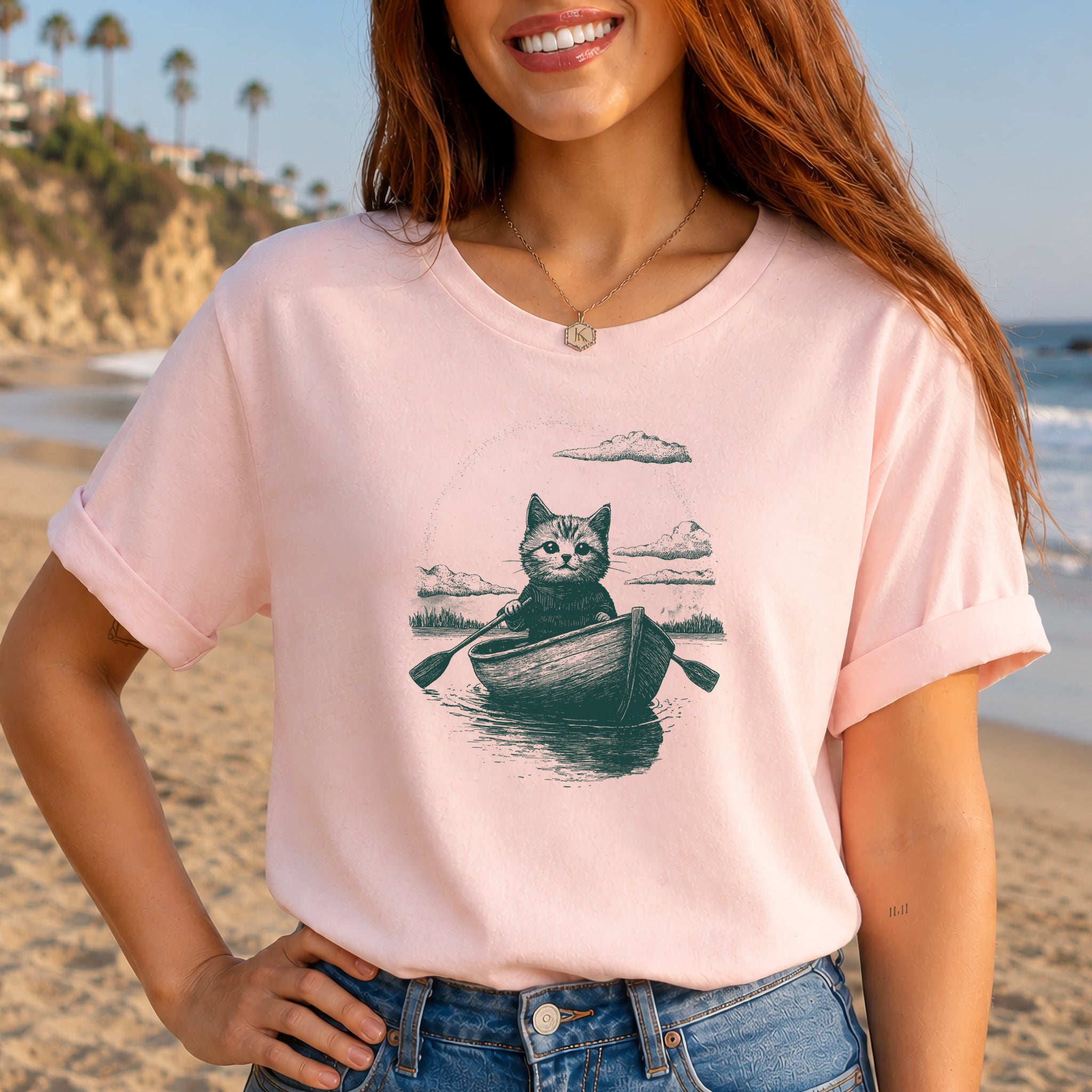 Cat in a Rowboat Mysterioust T-Shirt