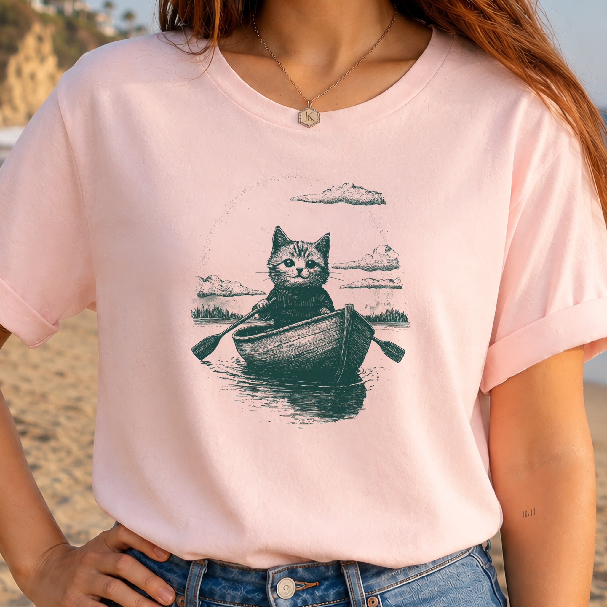Cat in a Rowboat Mysterioust T-Shirt