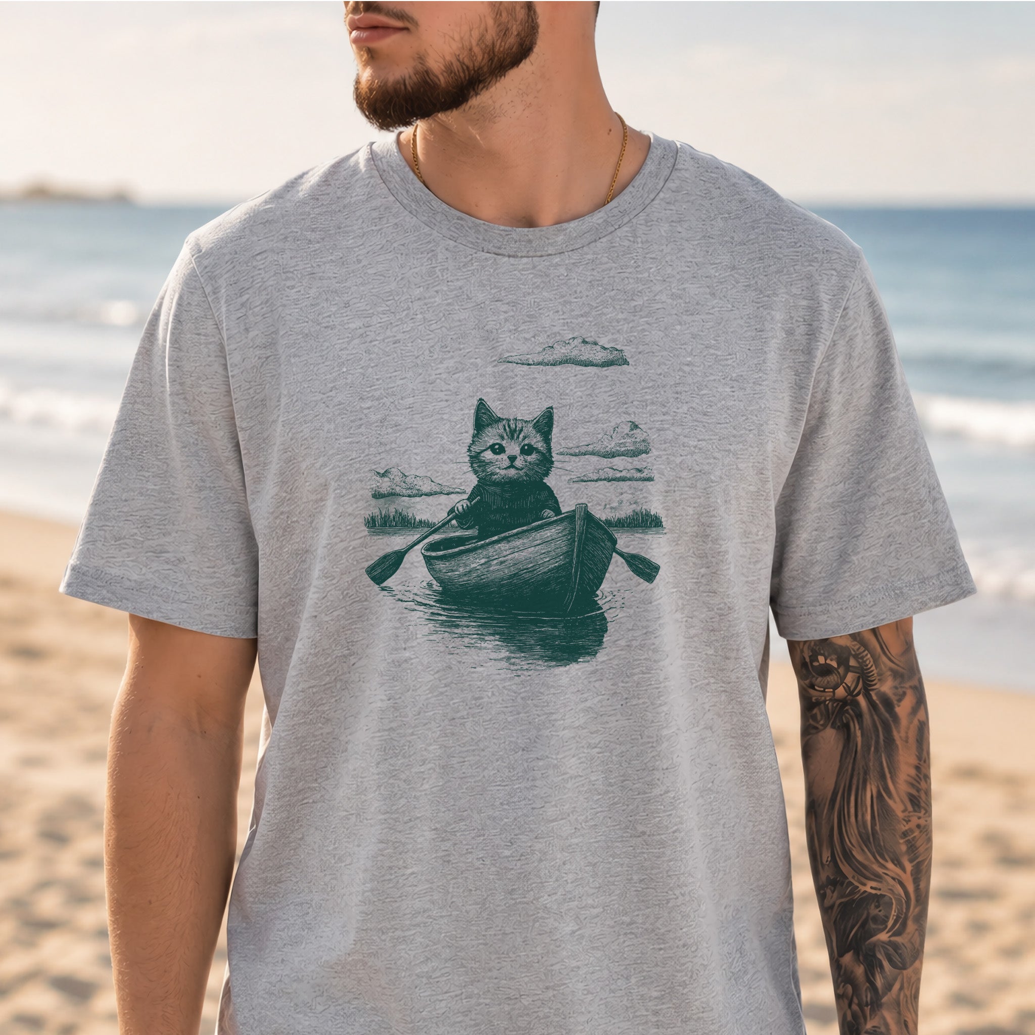 Cat in a Rowboat Mysterioust T-Shirt