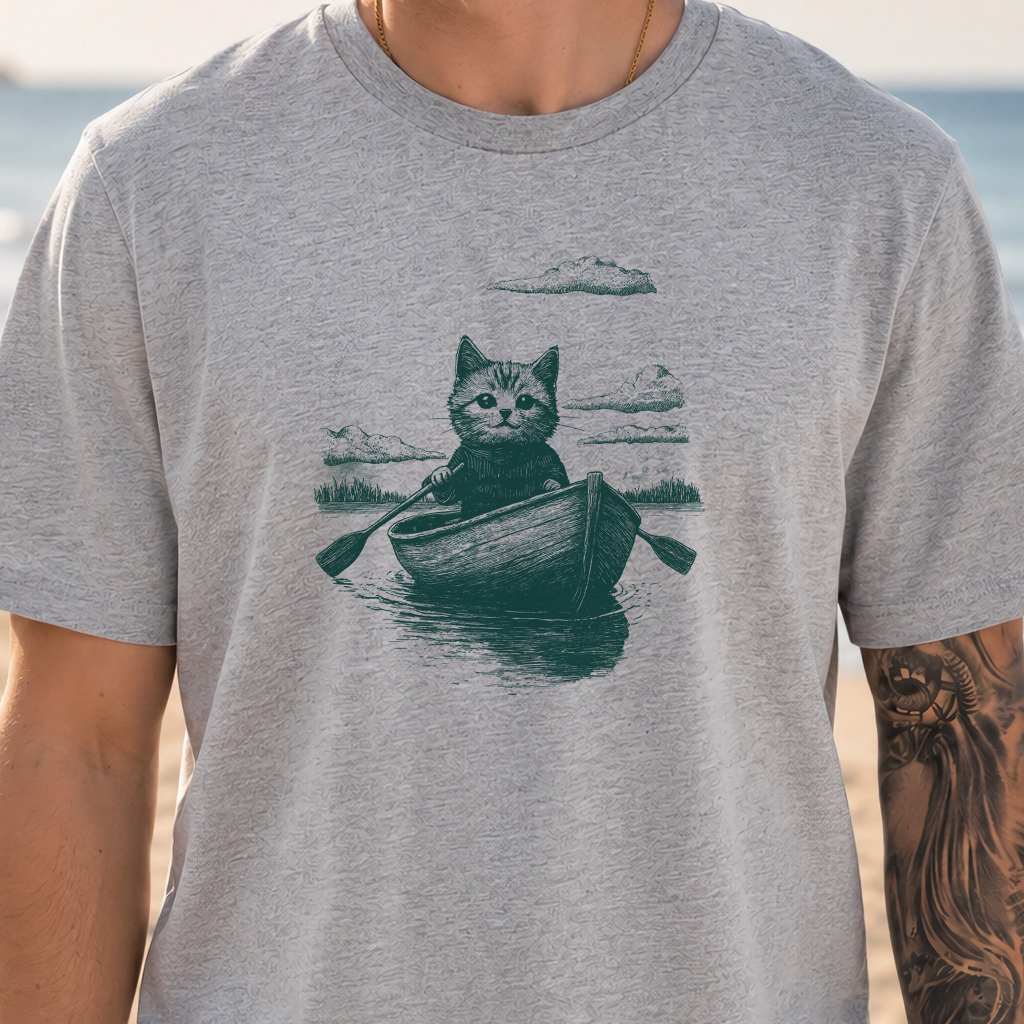 Cat in a Rowboat Mysterioust T-Shirt