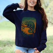 Chameleon Reptile Aesthetic Sweatshirt – Goblincore Nature Vibes Gift