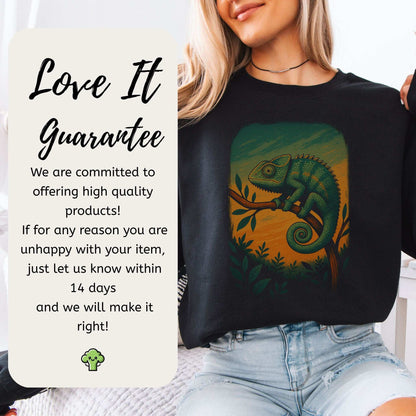 Chameleon Reptile Aesthetic Sweatshirt – Goblincore Nature Vibes Gift