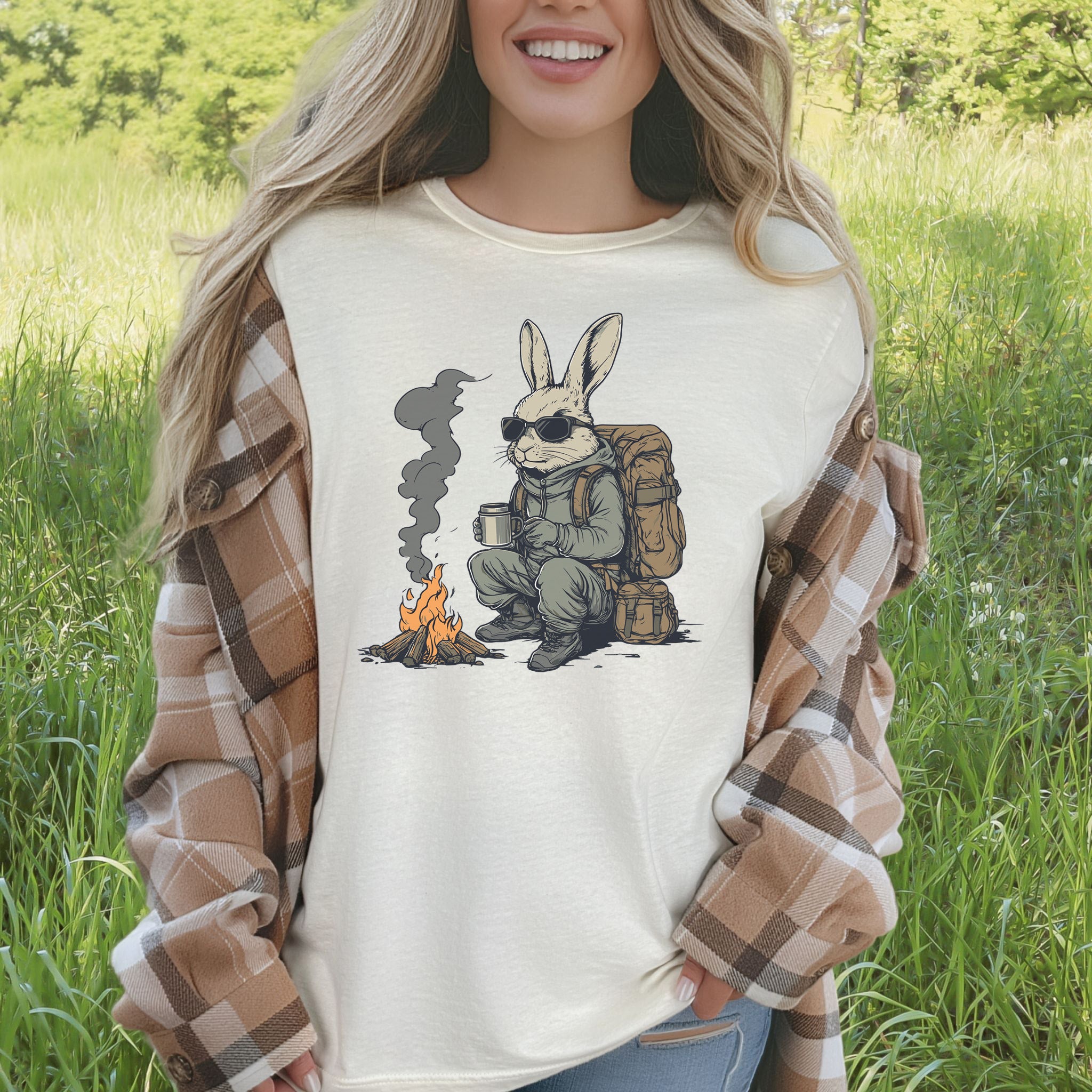 Campfire Rabbit Adventure T-Shirt