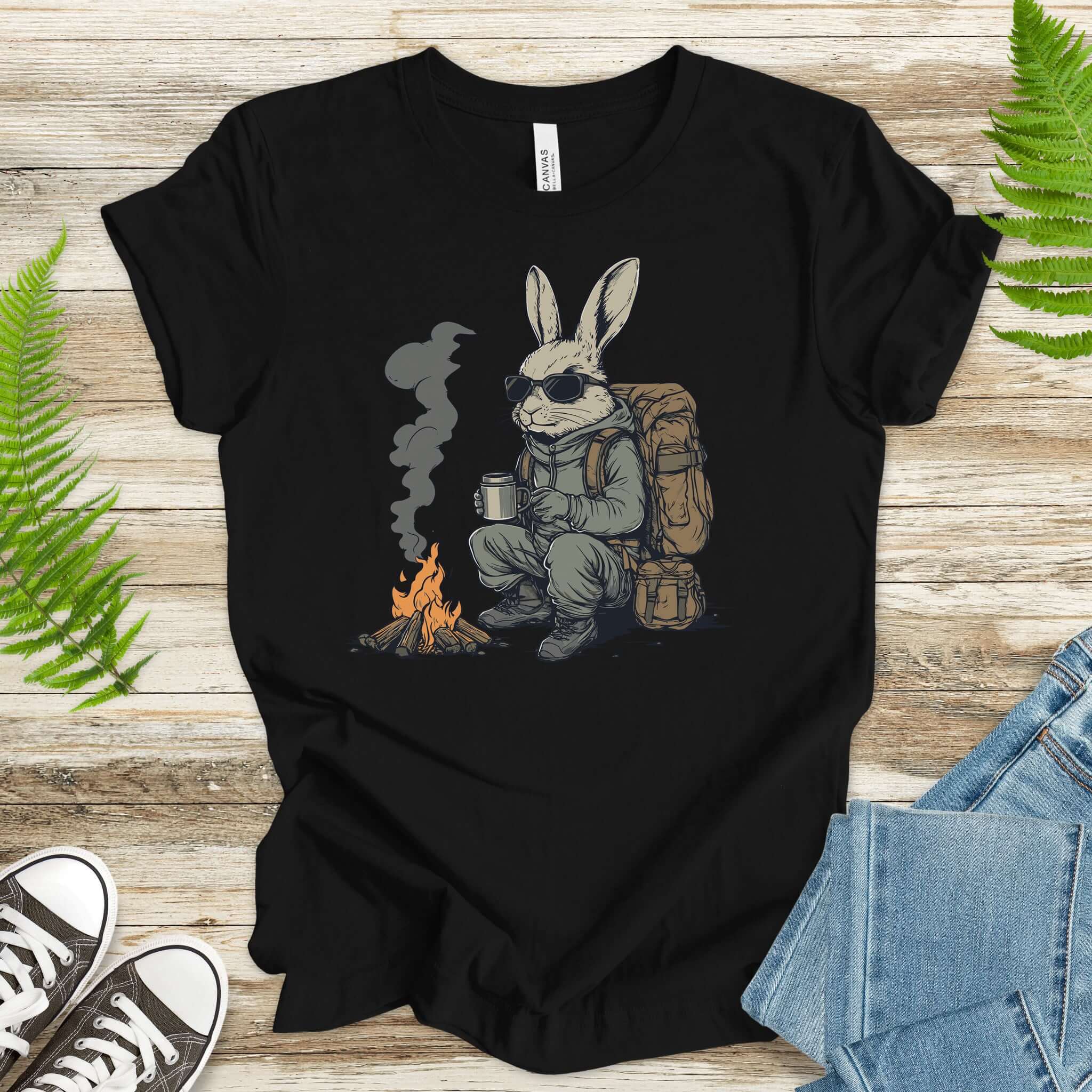 Campfire Rabbit Adventure T-Shirt