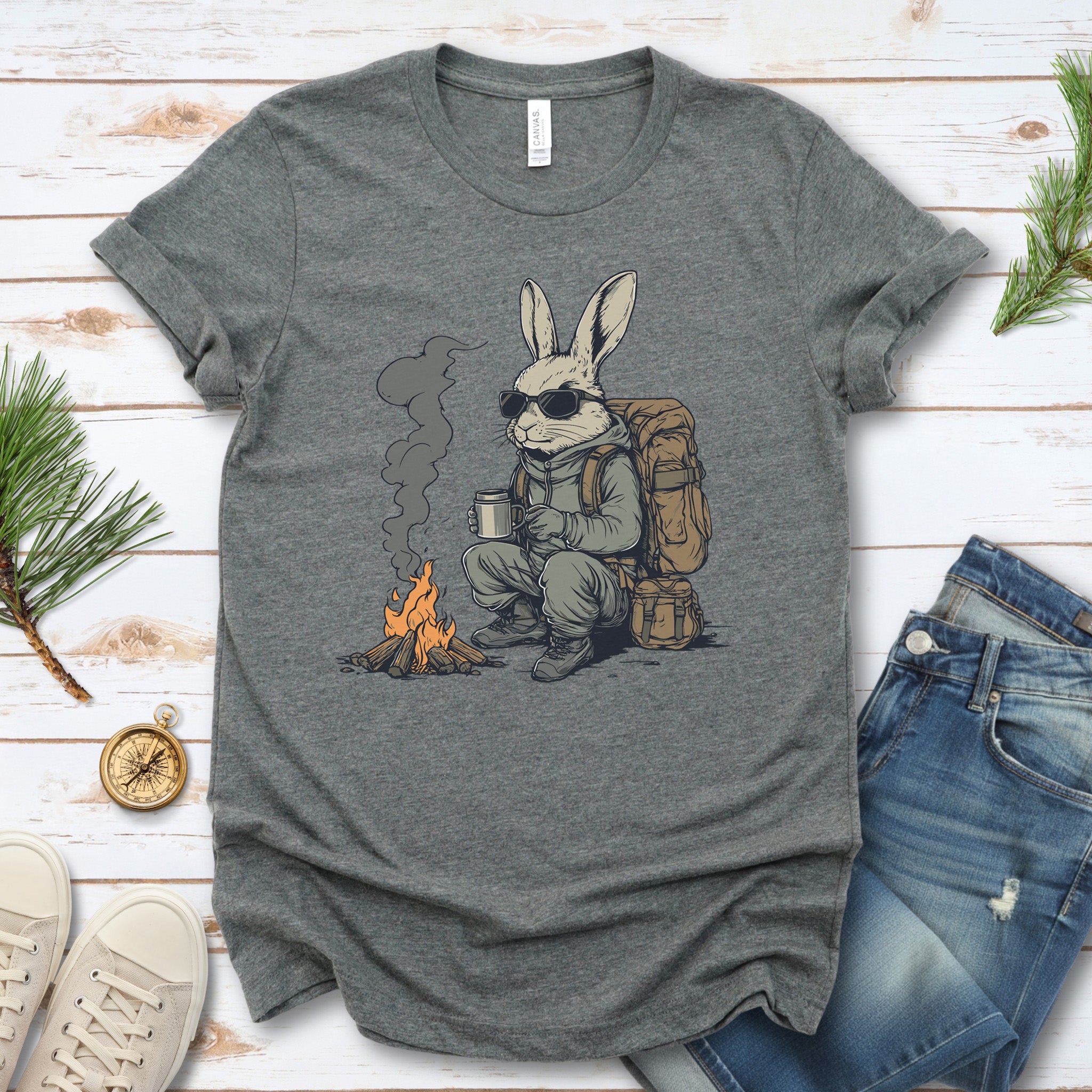 Campfire Rabbit Adventure T-Shirt