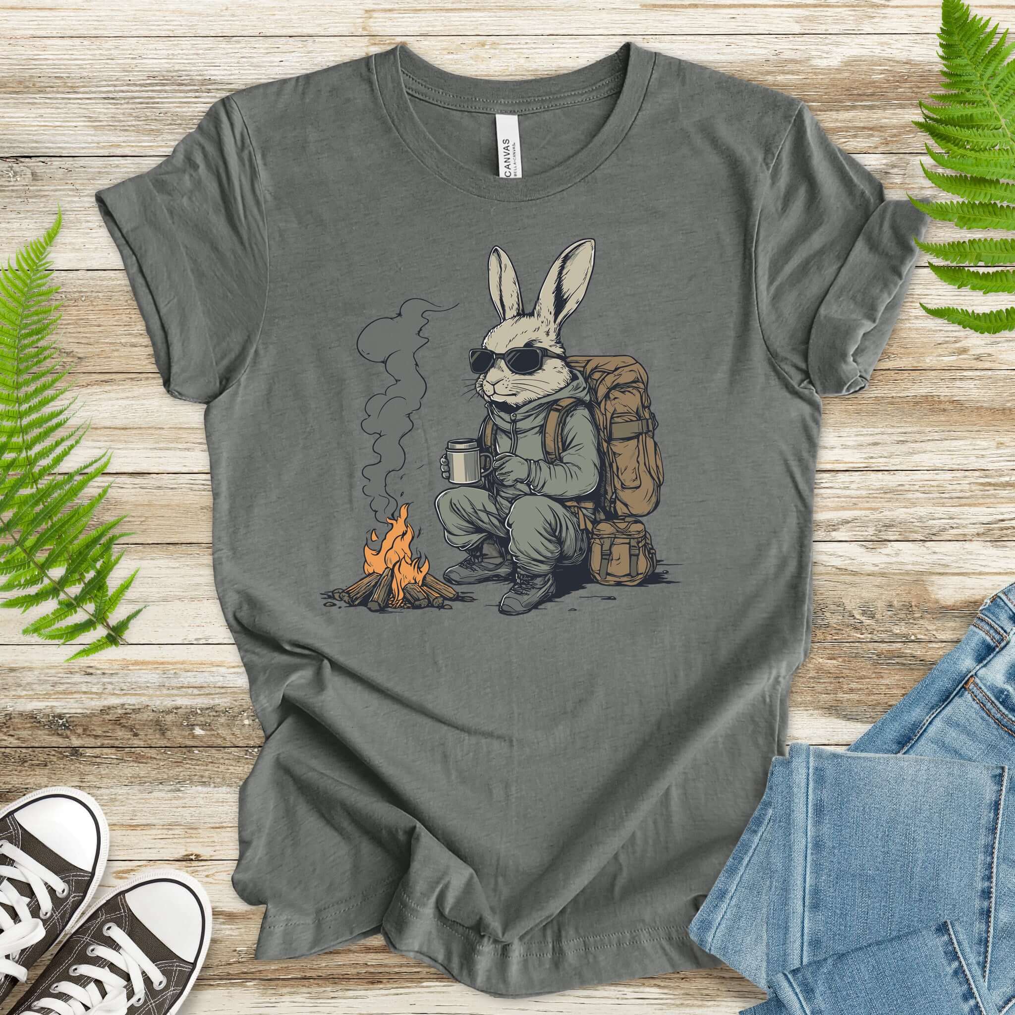 Campfire Rabbit Adventure T-Shirt