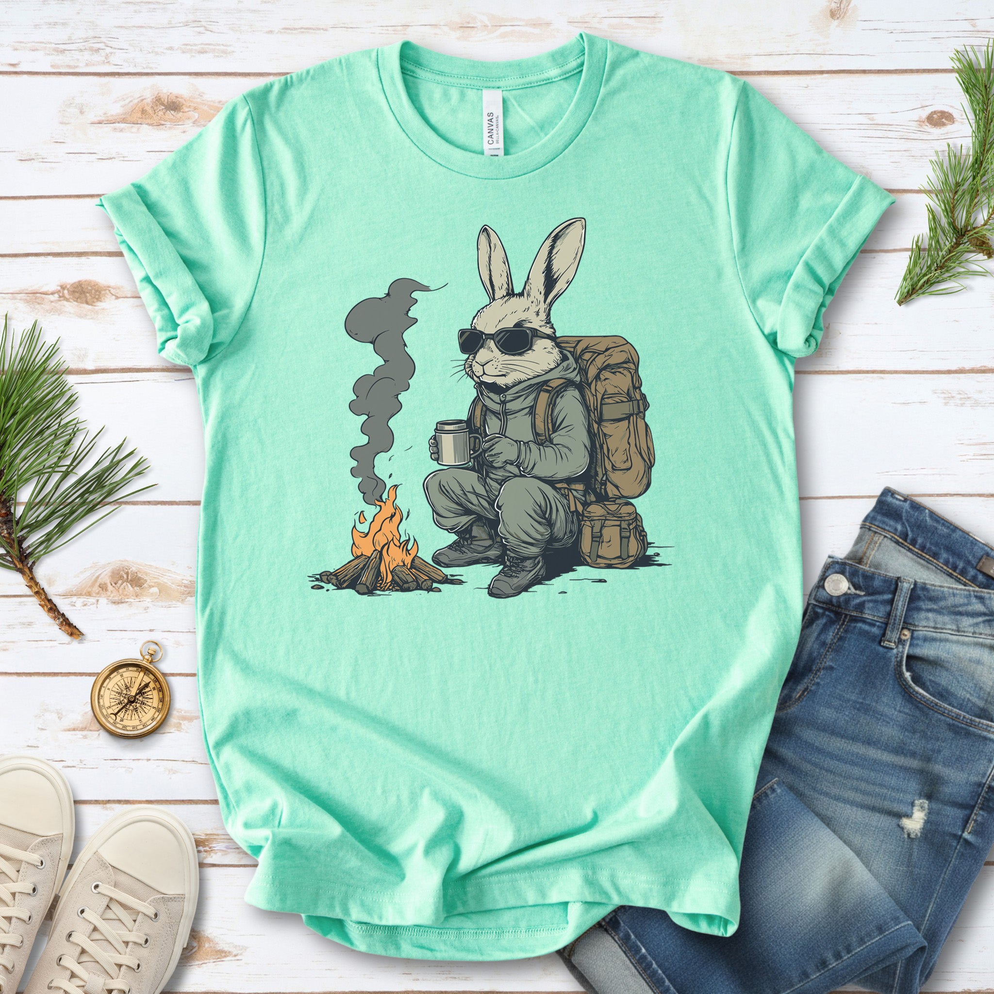 Campfire Rabbit Adventure T-Shirt