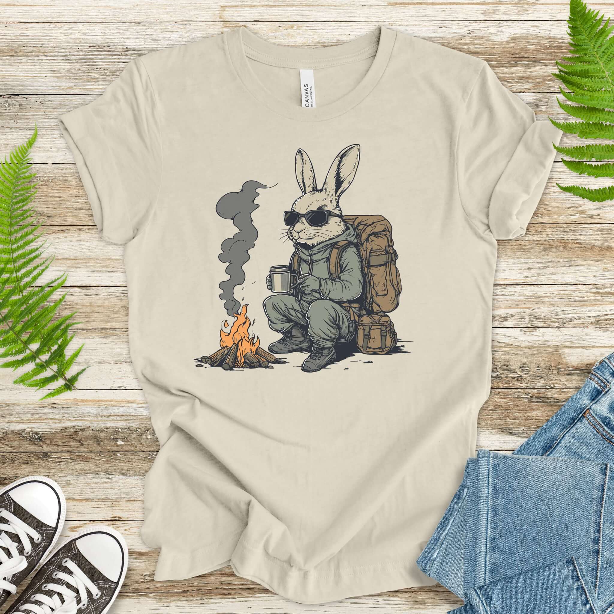 Campfire Rabbit Adventure T-Shirt