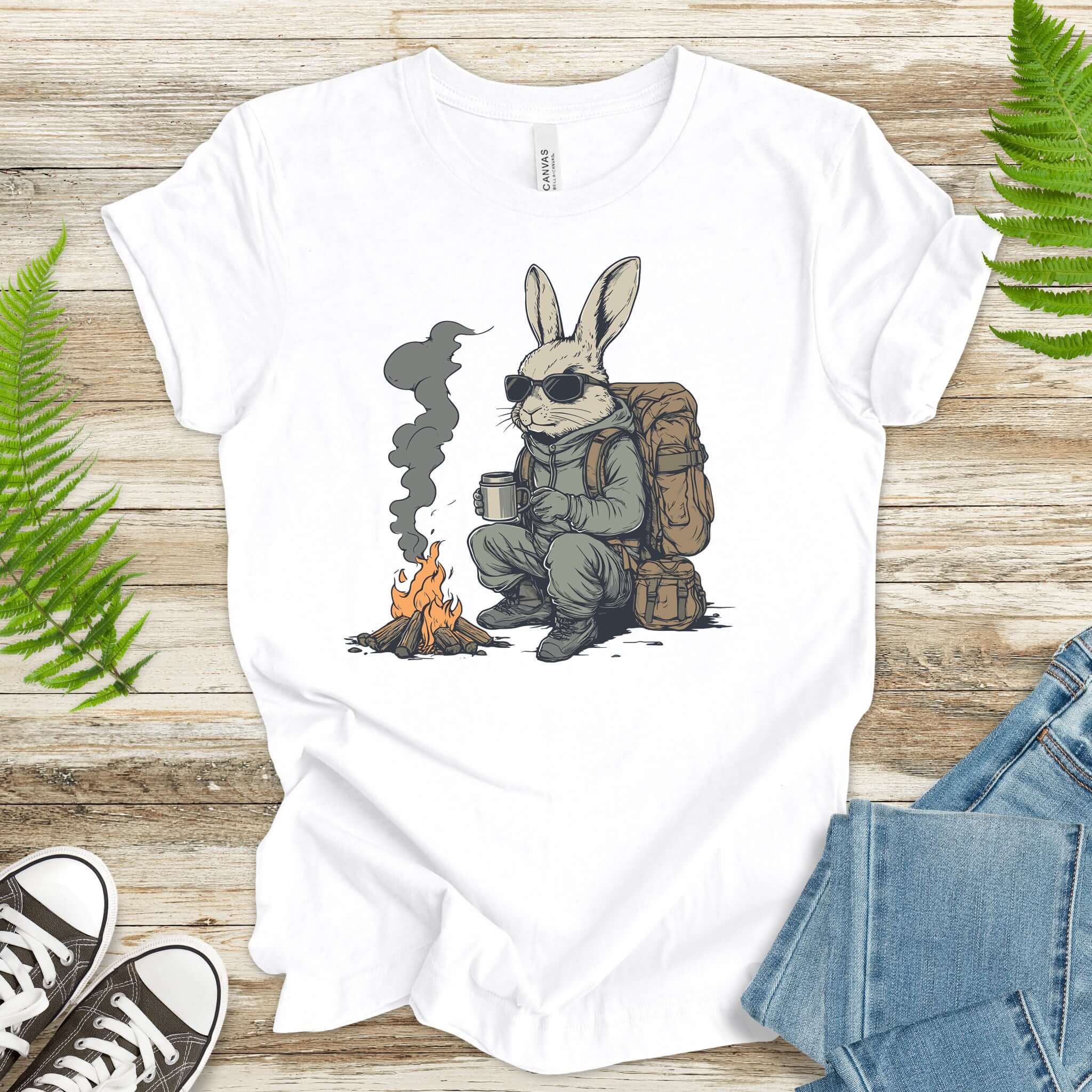 Campfire Rabbit Adventure T-Shirt