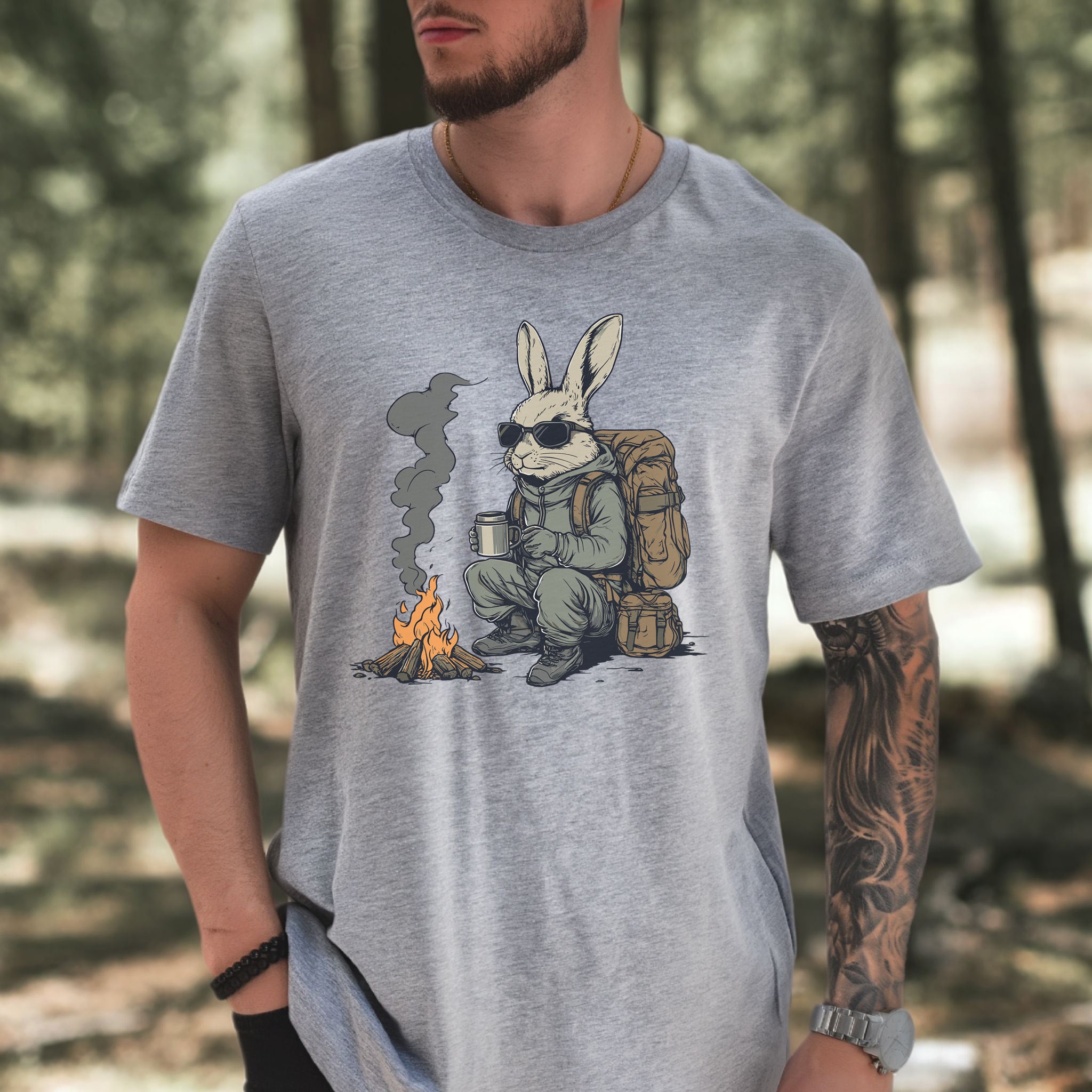 Campfire Rabbit Adventure T-Shirt