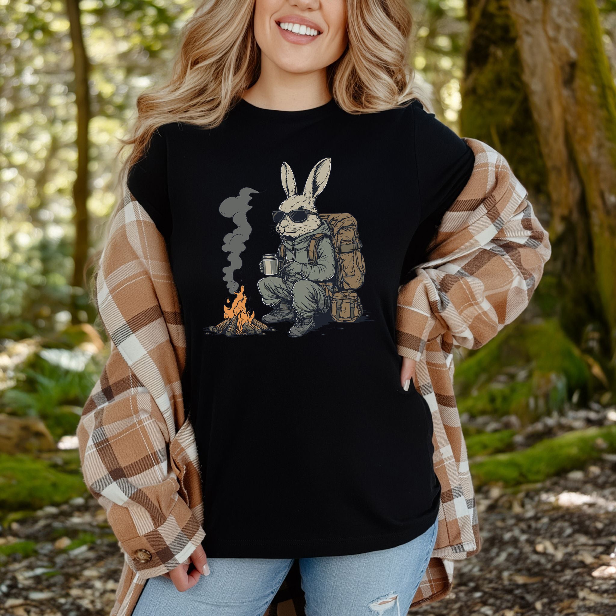 Campfire Rabbit Adventure T-Shirt