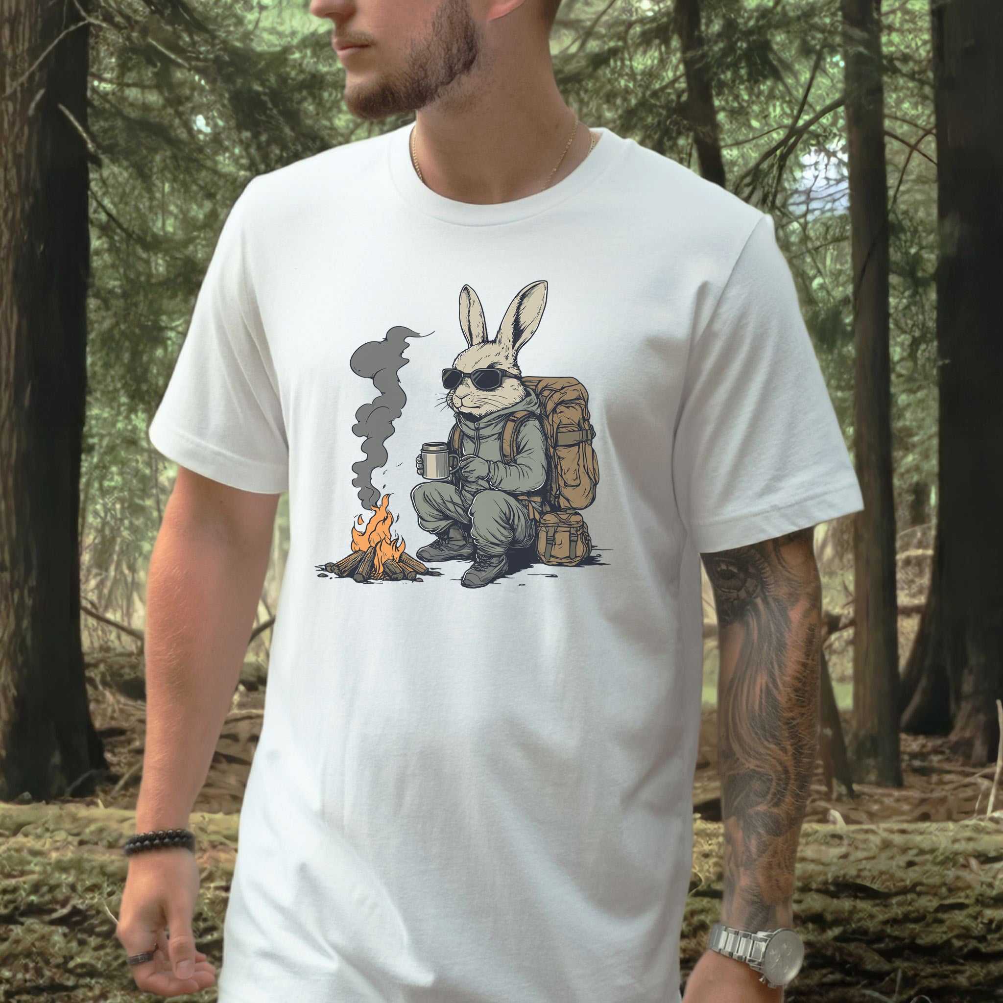 Campfire Rabbit Adventure T-Shirt