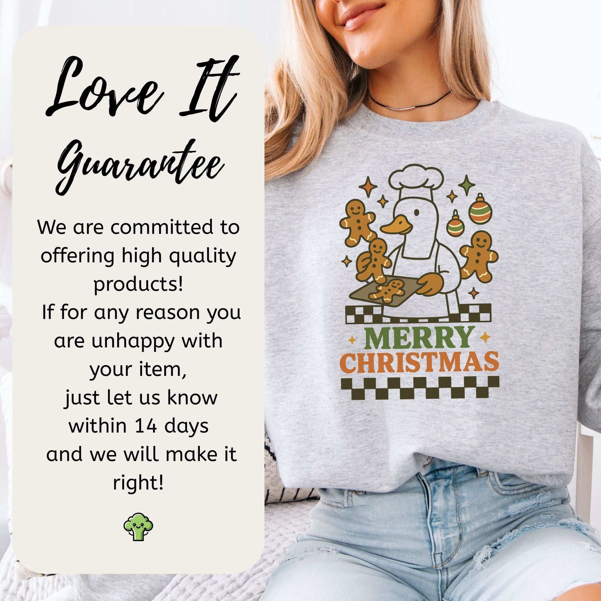 Chef Duck Christmas Sweatshirt – Funny Gingerbread Baking Gift