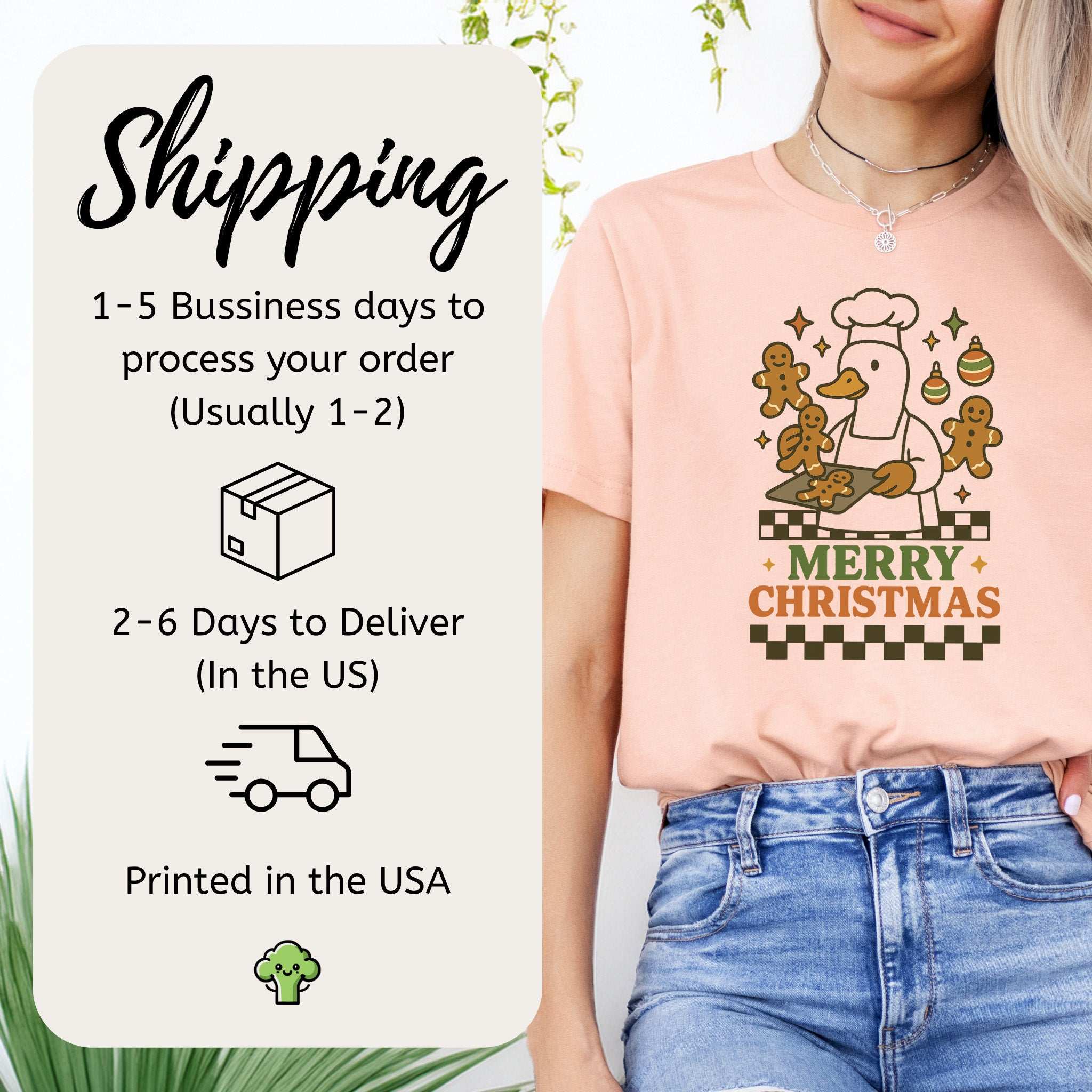 Chef Duck Christmas T-Shirt – Funny Gingerbread Baker Gift Tee