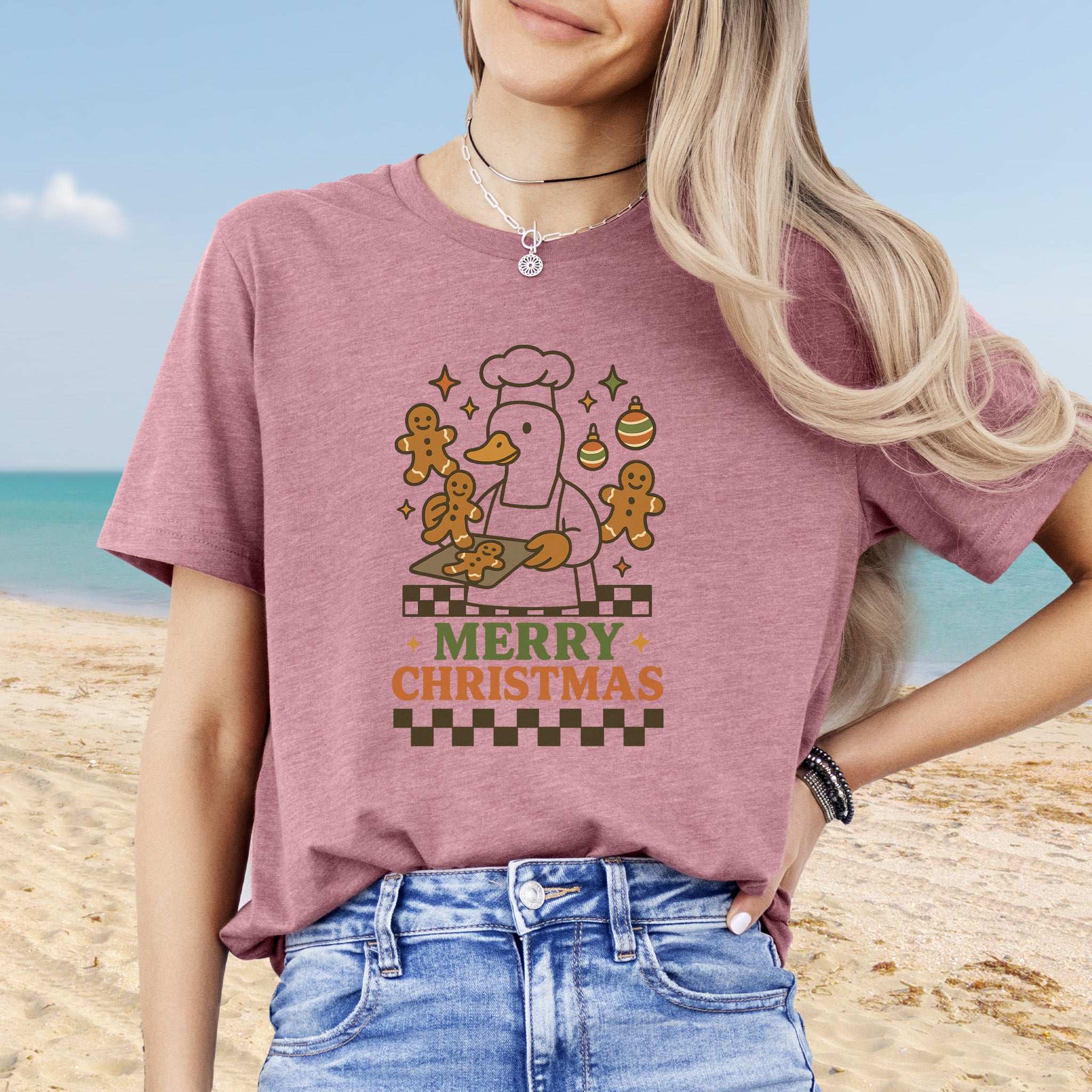 Chef Duck Christmas T-Shirt – Funny Gingerbread Baker Gift Tee