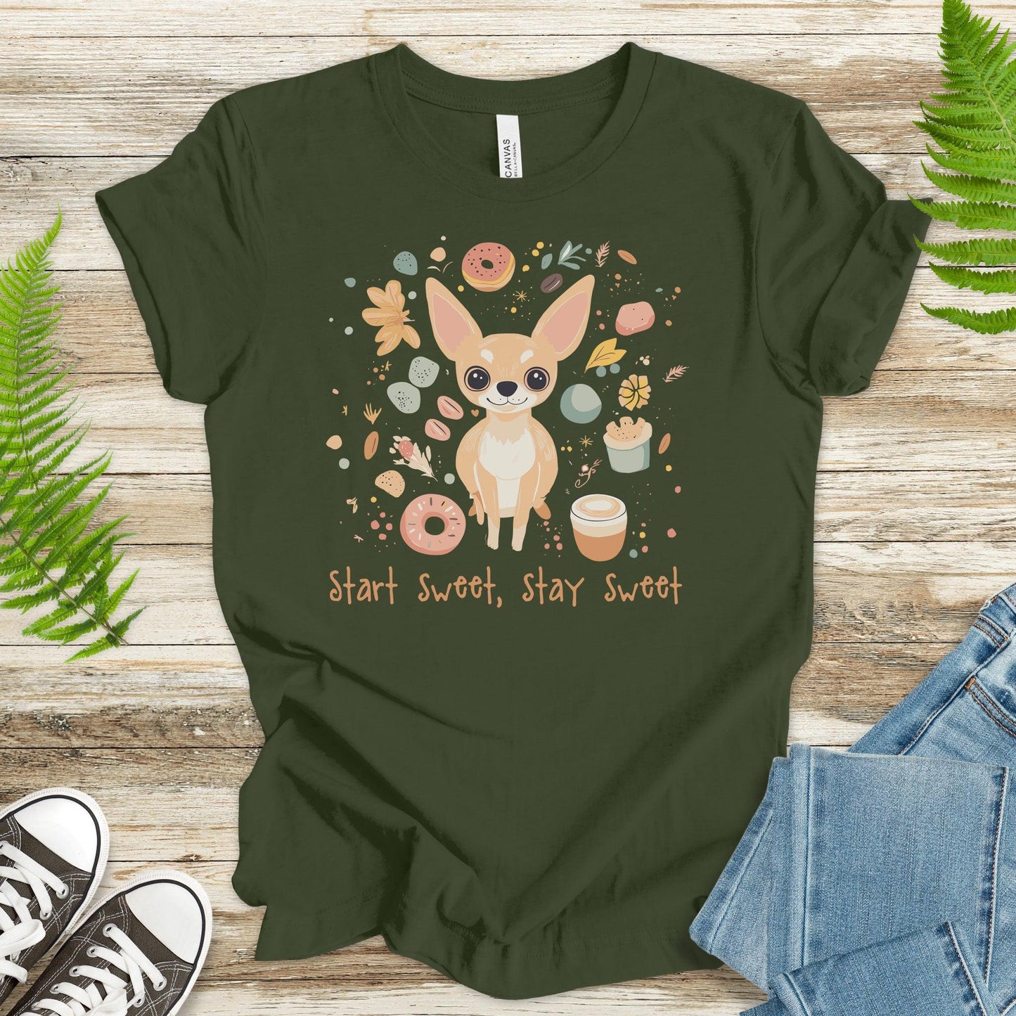 Start Sweet Stay Sweet T-Shirt – Adorable Chihuahua Design - TShirtree