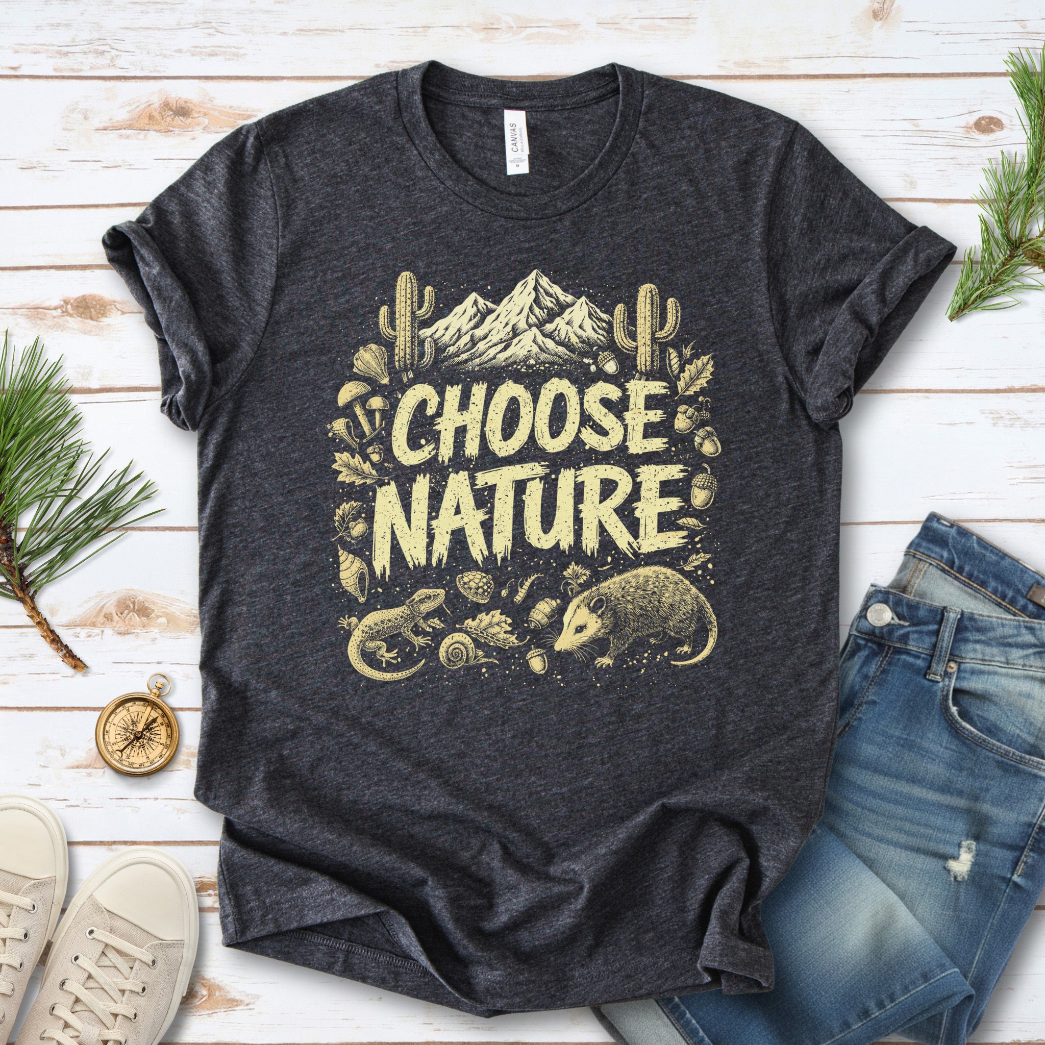 Choose Nature Desert Forest Wildlife Adventure T-Shirt