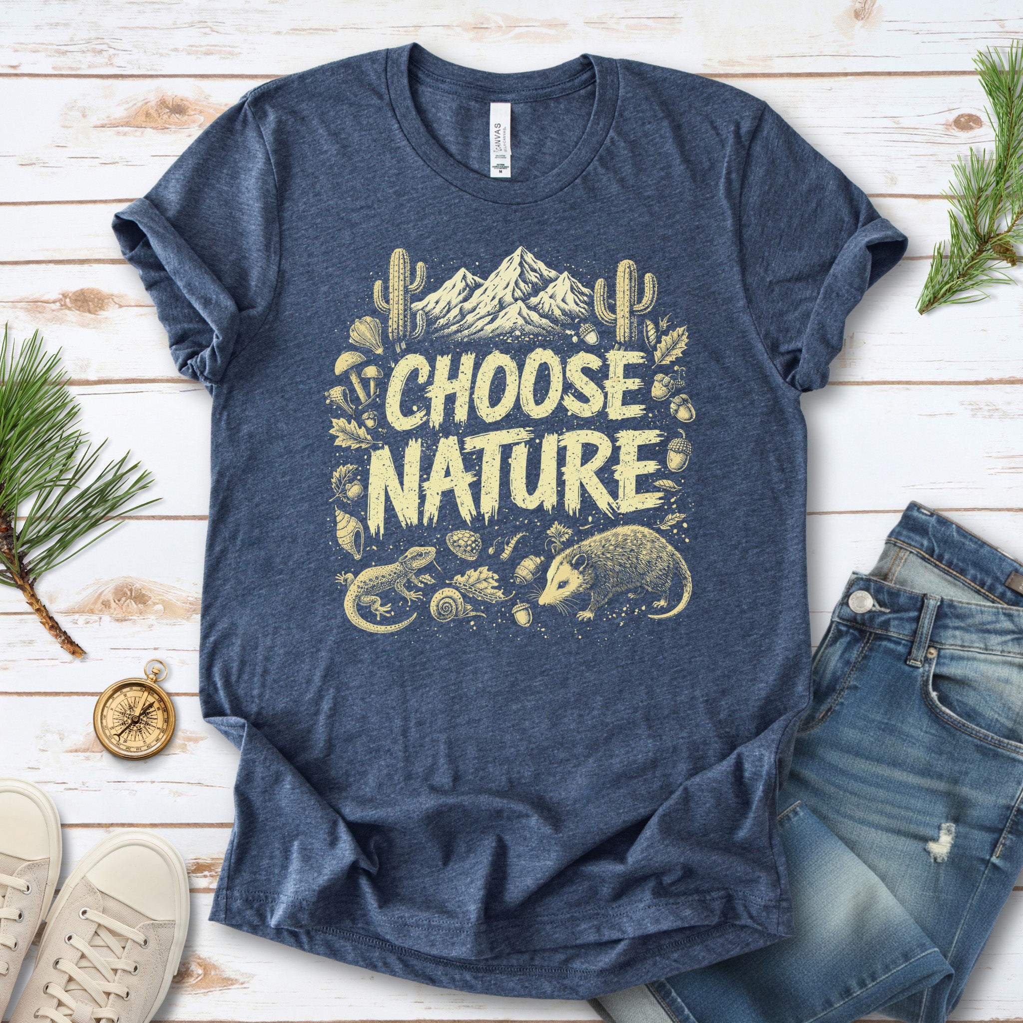 Choose Nature Desert Forest Wildlife Adventure T-Shirt