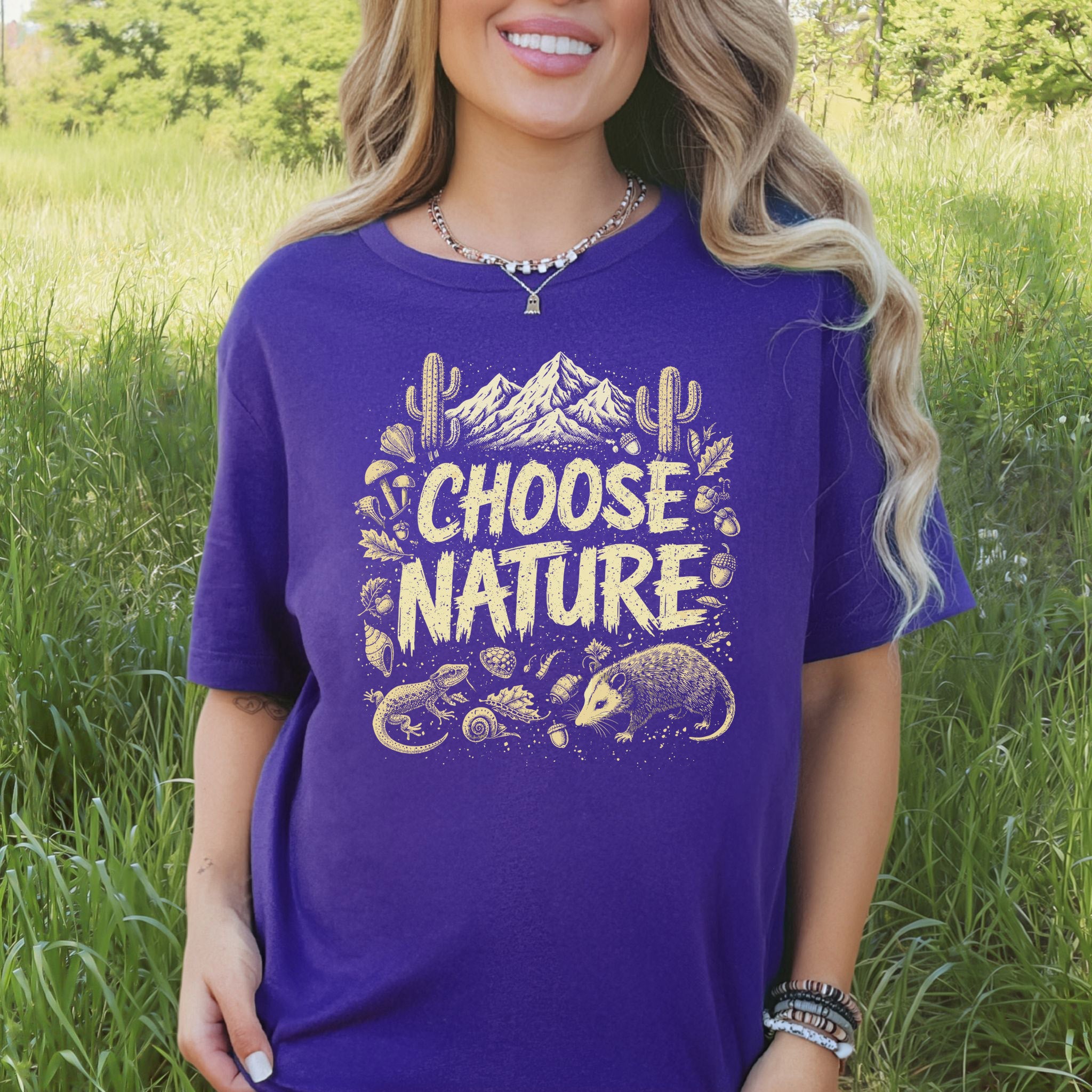 Choose Nature Desert Forest Wildlife Adventure T-Shirt