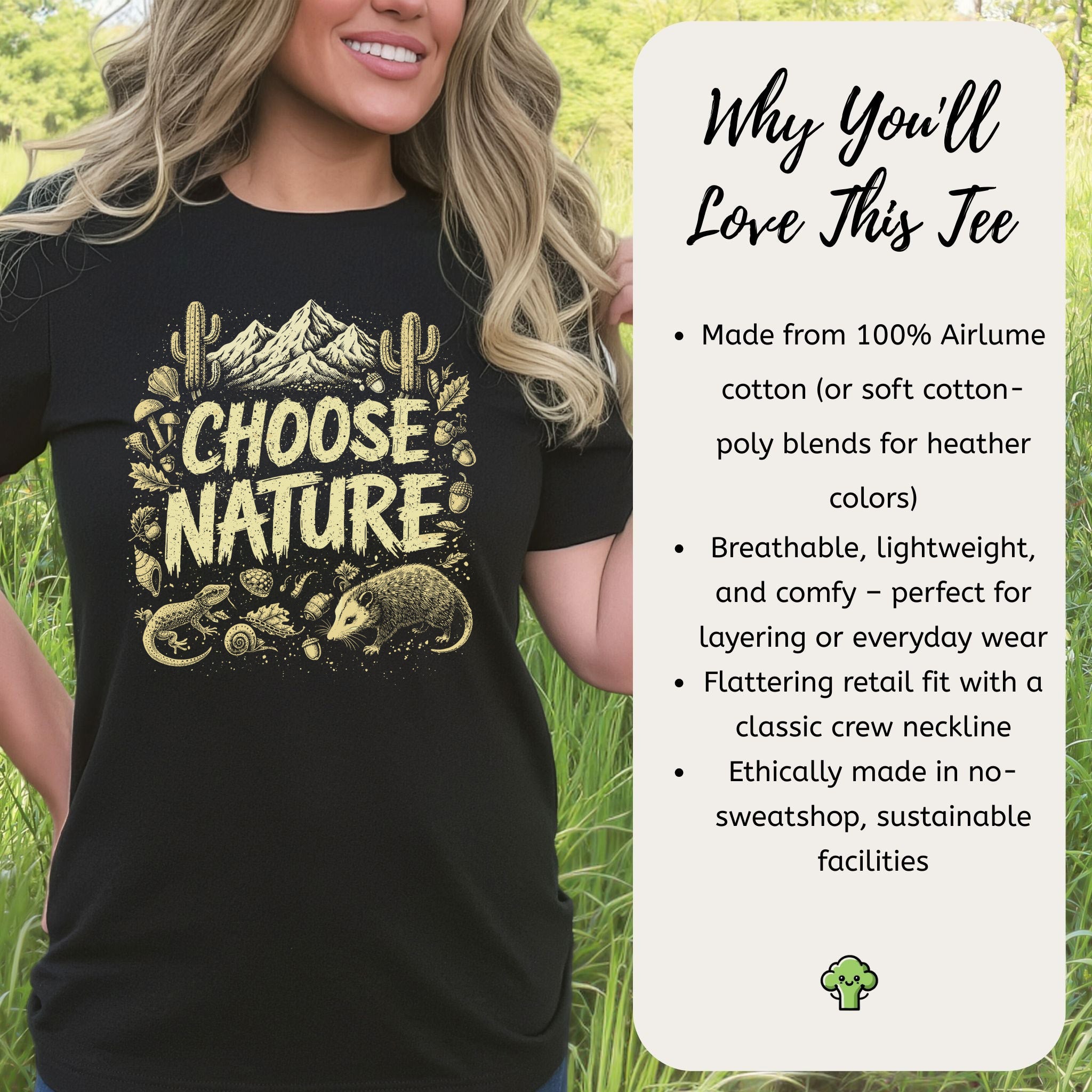 Choose Nature Desert Forest Wildlife Adventure T-Shirt