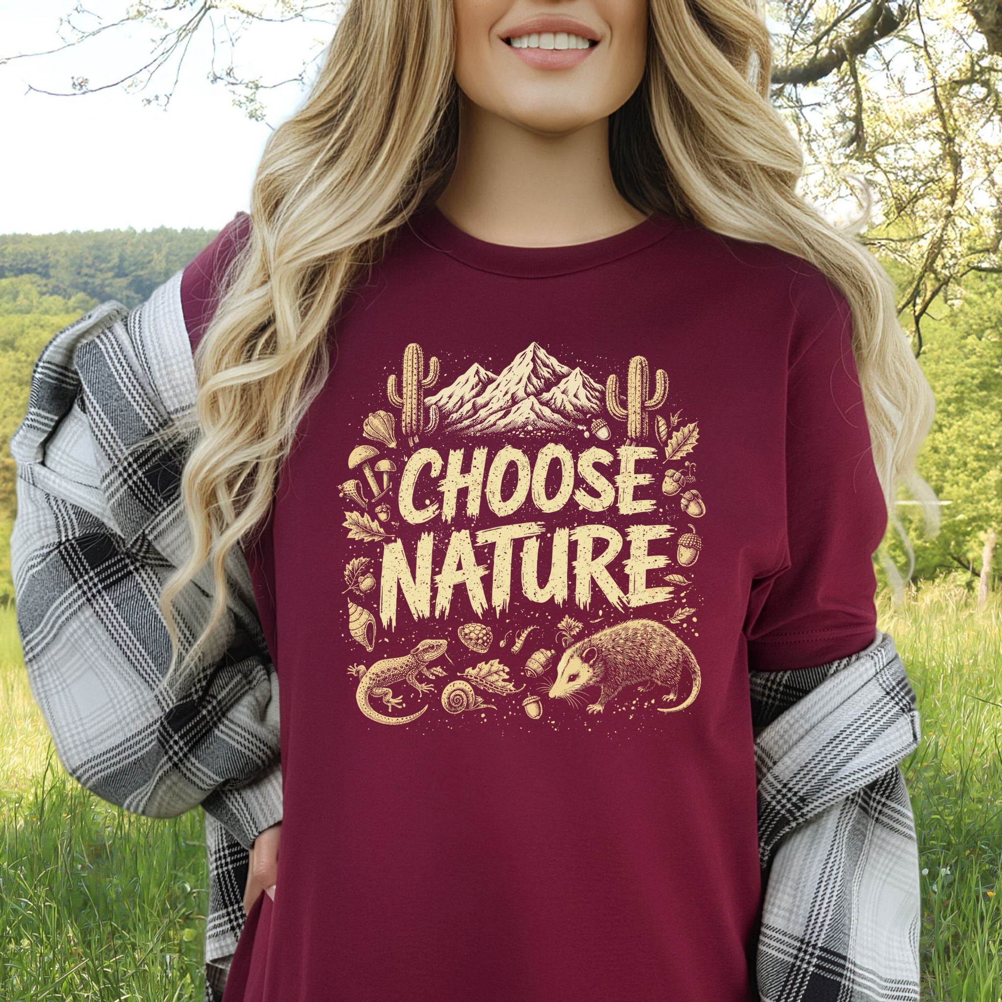 Choose Nature Desert Forest Wildlife Adventure T-Shirt