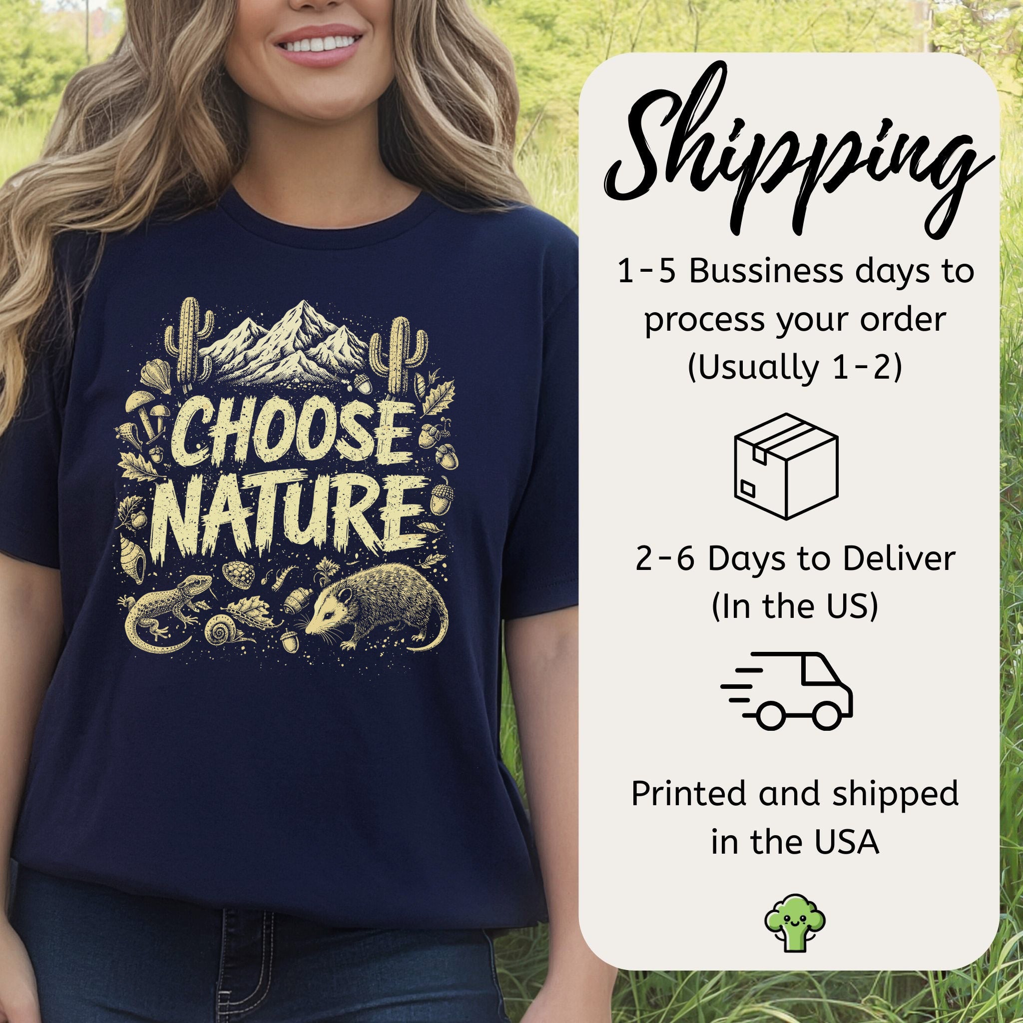 Choose Nature Desert Forest Wildlife Adventure T-Shirt