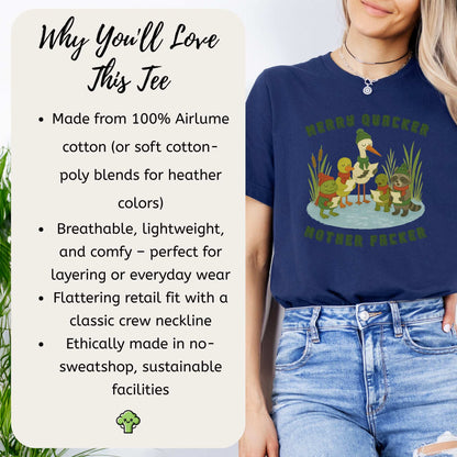 Merry Quacker Choir T-Shirt – Funny Duck, Frog & Raccoon Caroling Tee