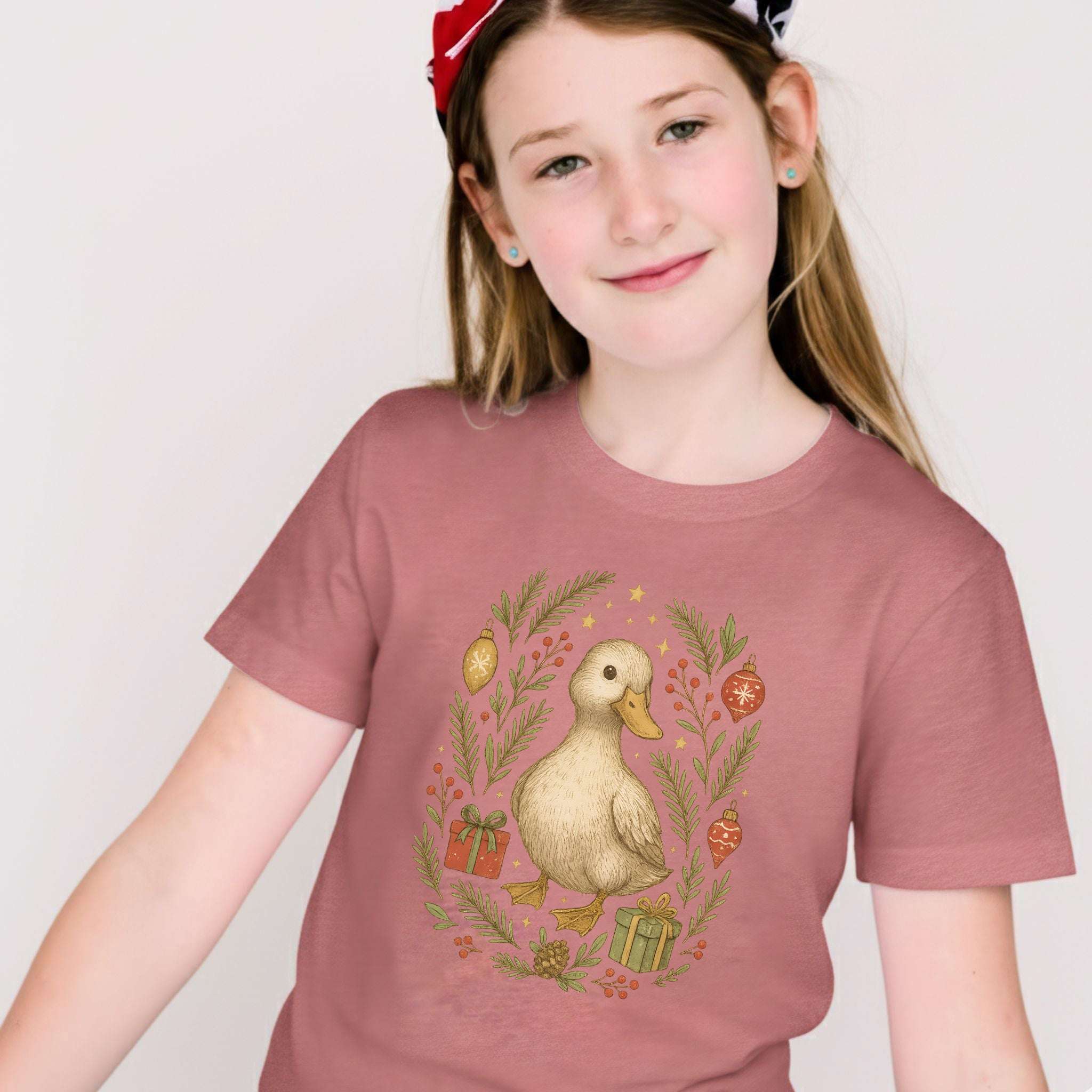 Christmas Duck Youth Tee – Cute Holiday Bird Lovers Gift Shirt