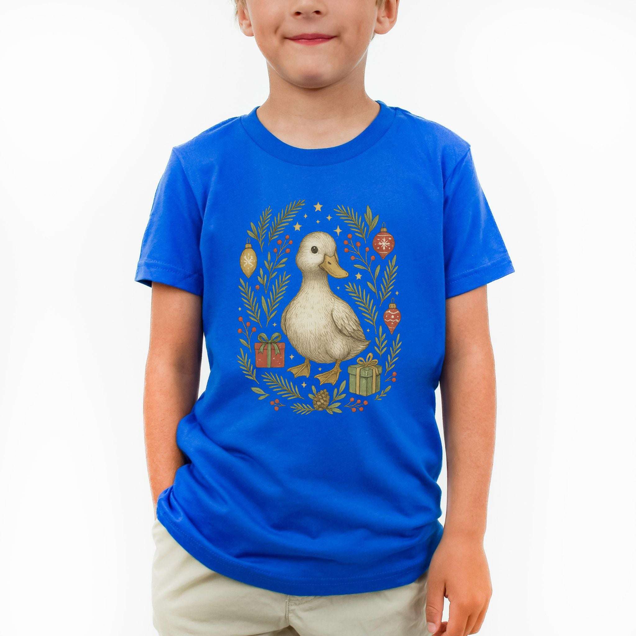 Christmas Duck Youth Tee – Cute Holiday Bird Lovers Gift Shirt