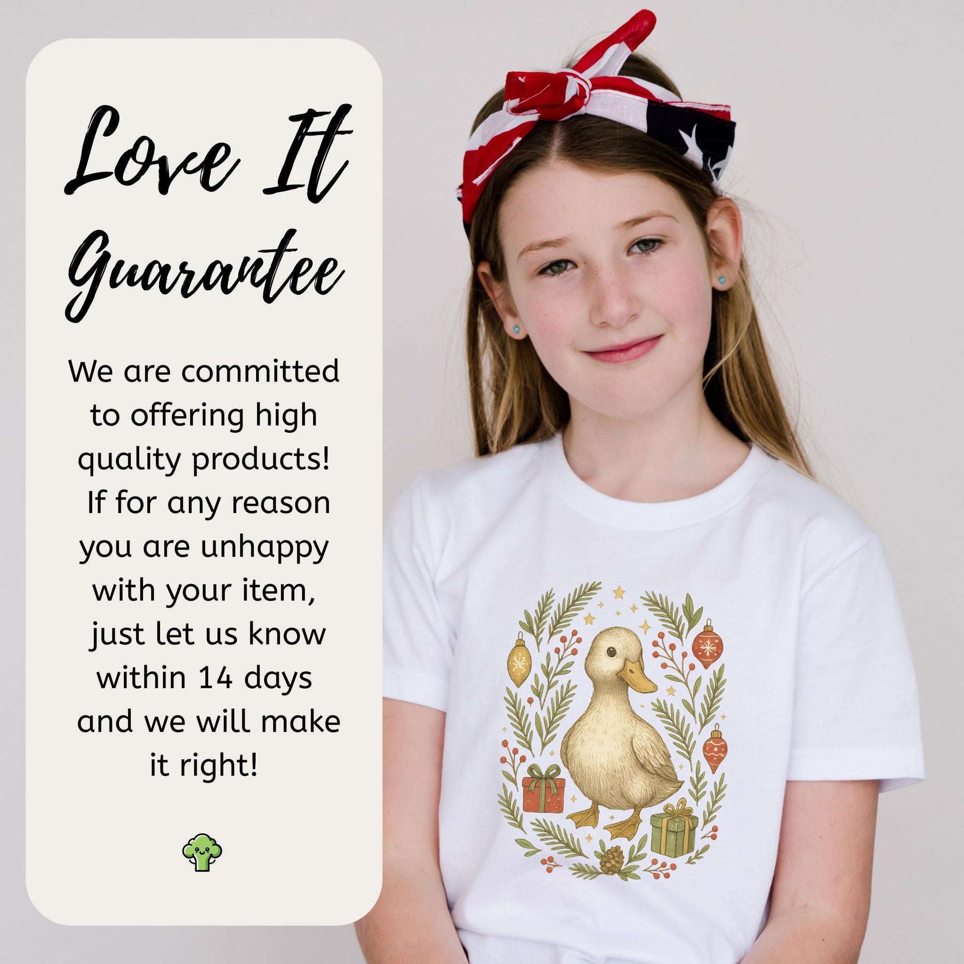 Christmas Duck Youth Tee – Cute Holiday Bird Lovers Gift Shirt
