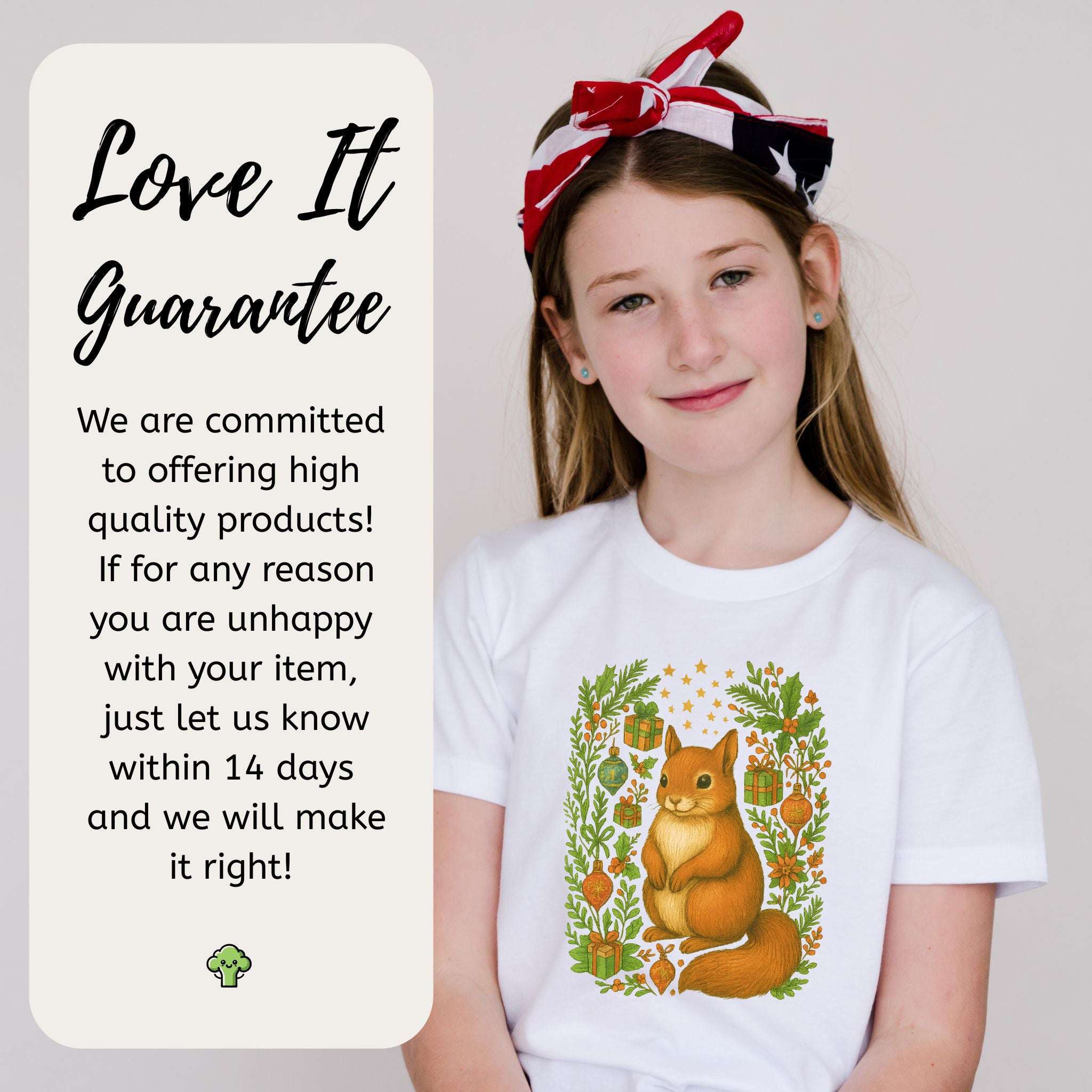 Christmas Squirrel Youth Tee – Cute Woodland Holiday Animal Shirt