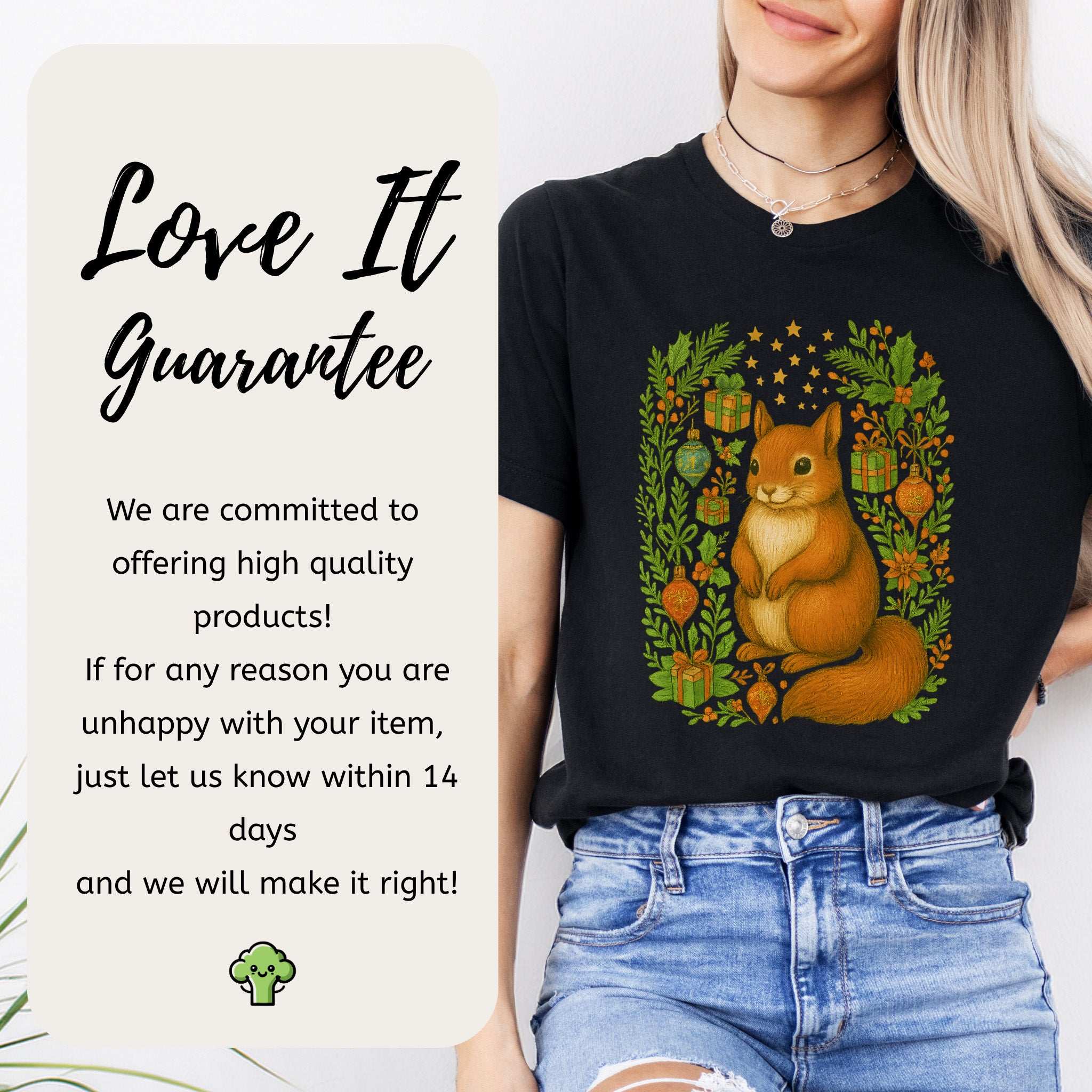 Christmas Squirrel T-Shirt – Cute Woodland Holiday Animal Tee