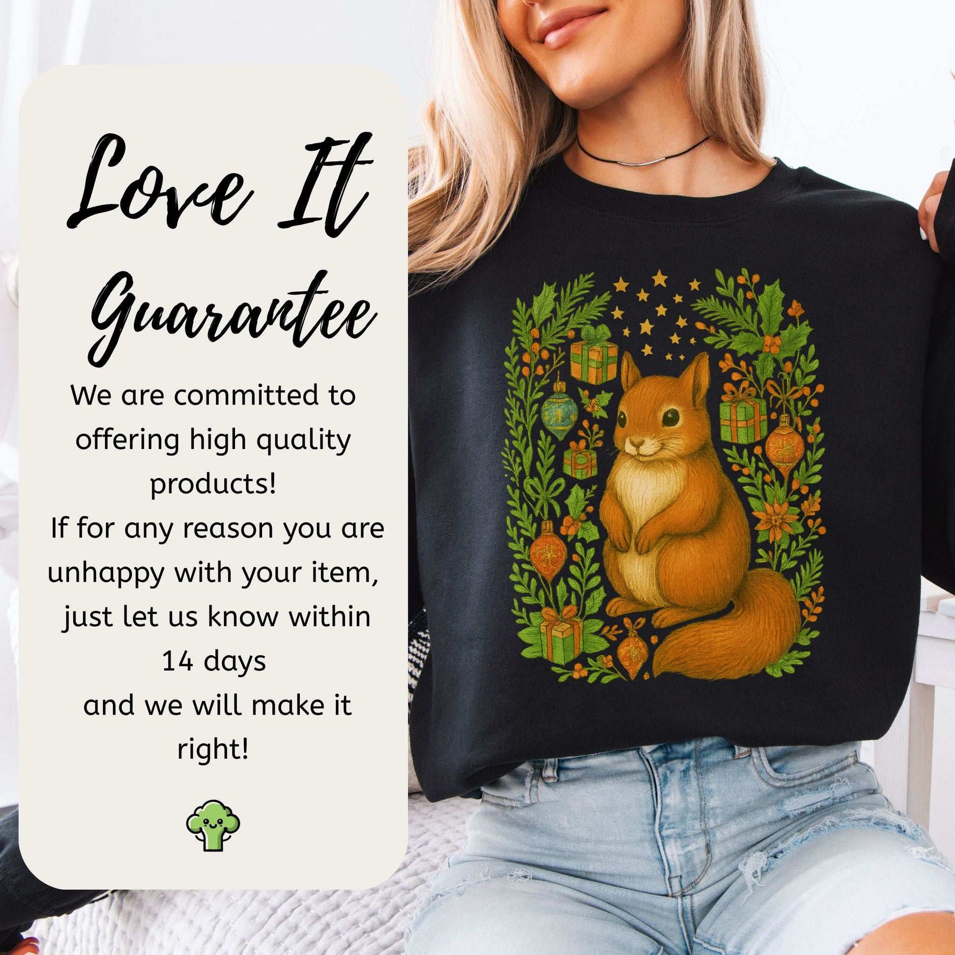 Christmas Squirrel Sweatshirt – Cute Woodland Holiday Forest Magic