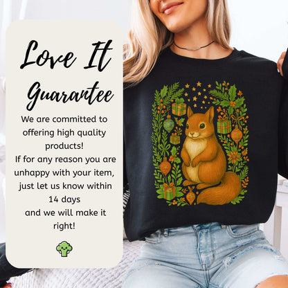 Christmas Squirrel Sweatshirt – Cute Woodland Holiday Forest Magic