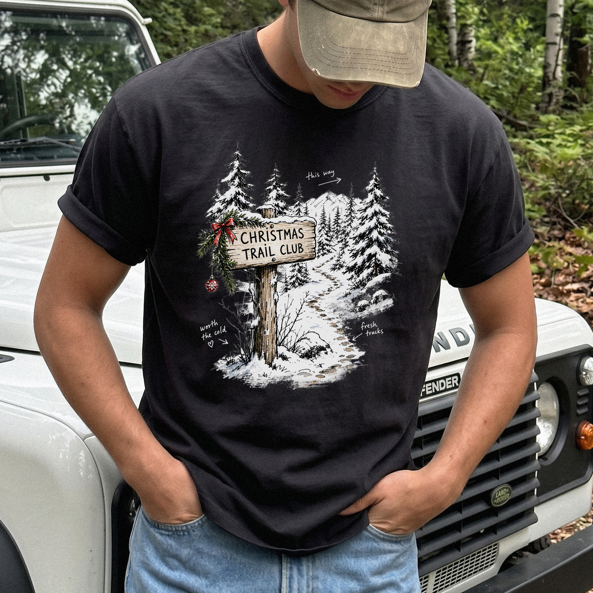 Christmas Trail Club Comfort Colors Shirt – Winter Hiking Tee