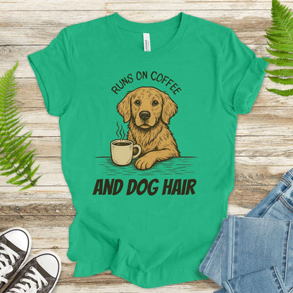 Coffee-Loving Golden Retriever T-Shirt