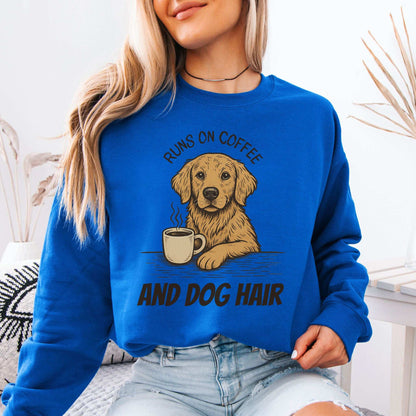 Golden Retriever Coffee Sweatshirt – Funny Dog Lover Gift for Caffeine Fans