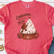 Gingerbread Peak Climber Comfort Colors Shirt – Hot Cocoa Hiking Tee