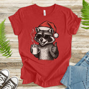 Cool Raccoon Christmas T-Shirt – Santa Swag & Cocoa Vibes