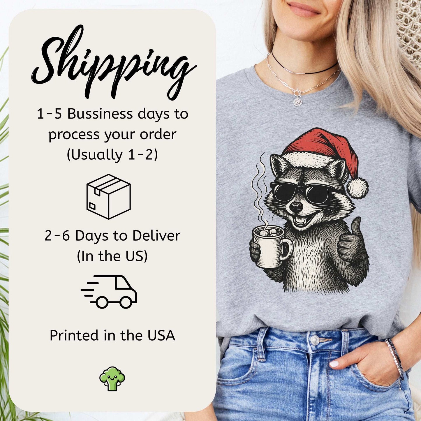Cool Raccoon Christmas T-Shirt – Santa Swag & Cocoa Vibes