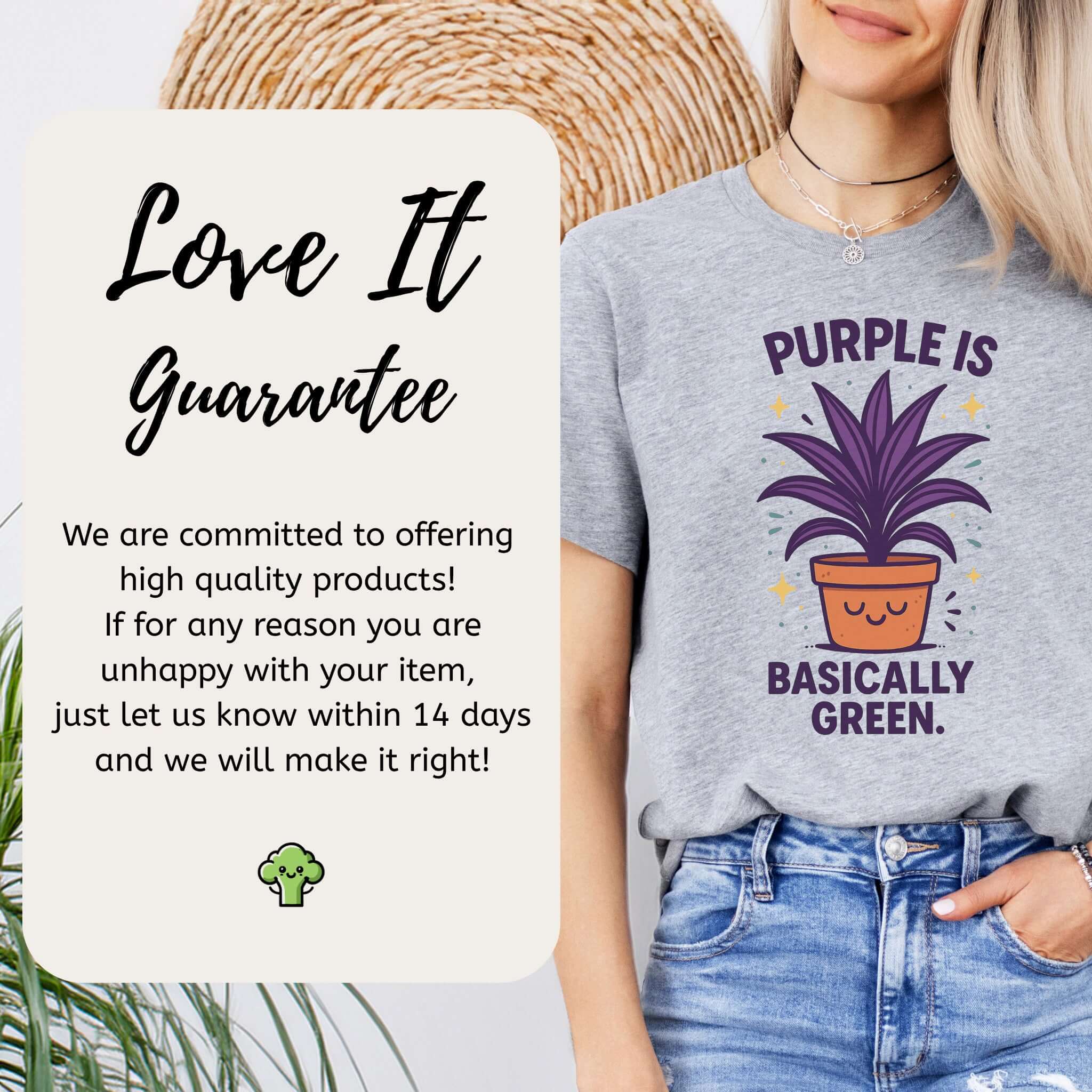 Purple Is Basically Green T-Shirt – Cordyline Amabilis Plant Lover Tee