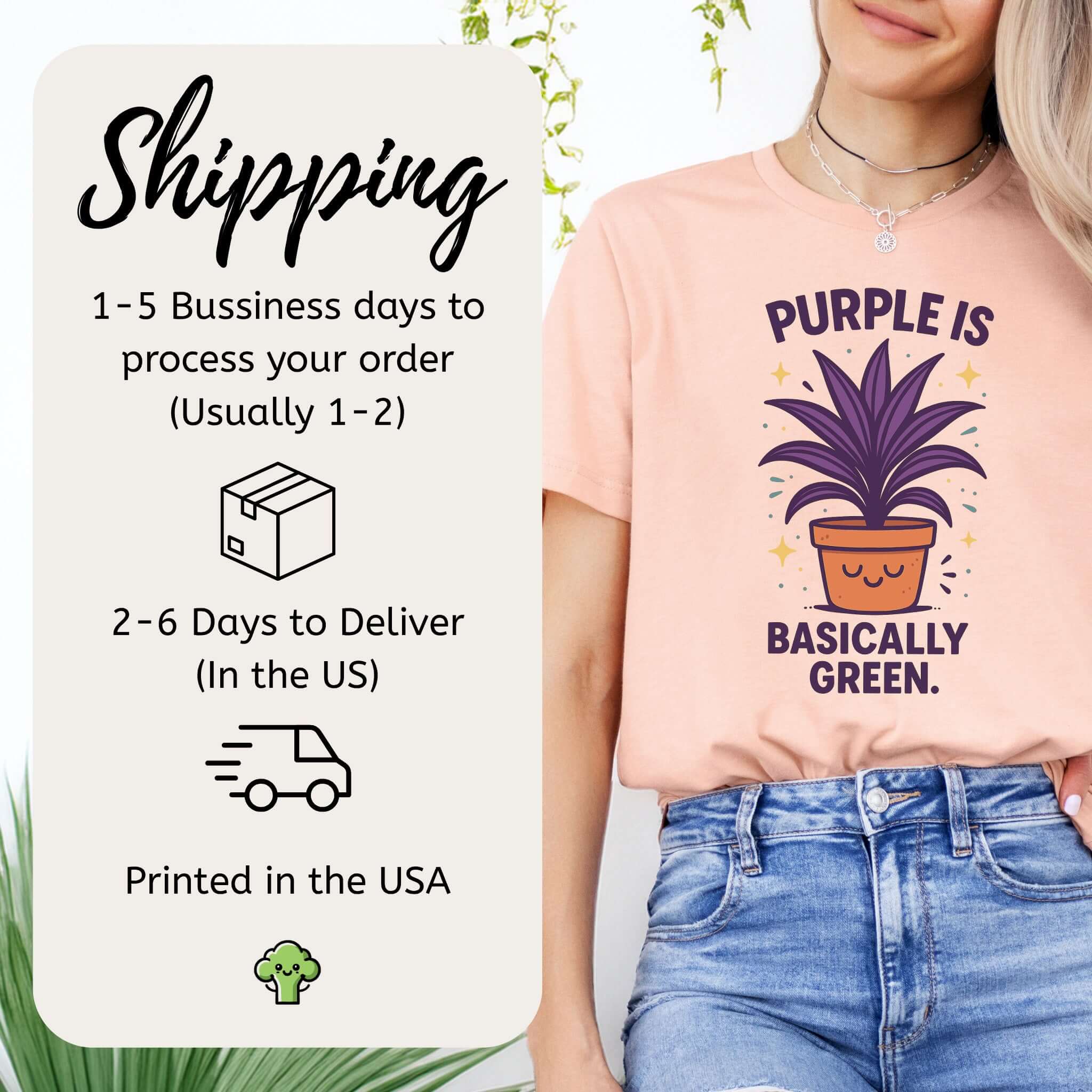 Purple Is Basically Green T-Shirt – Cordyline Amabilis Plant Lover Tee