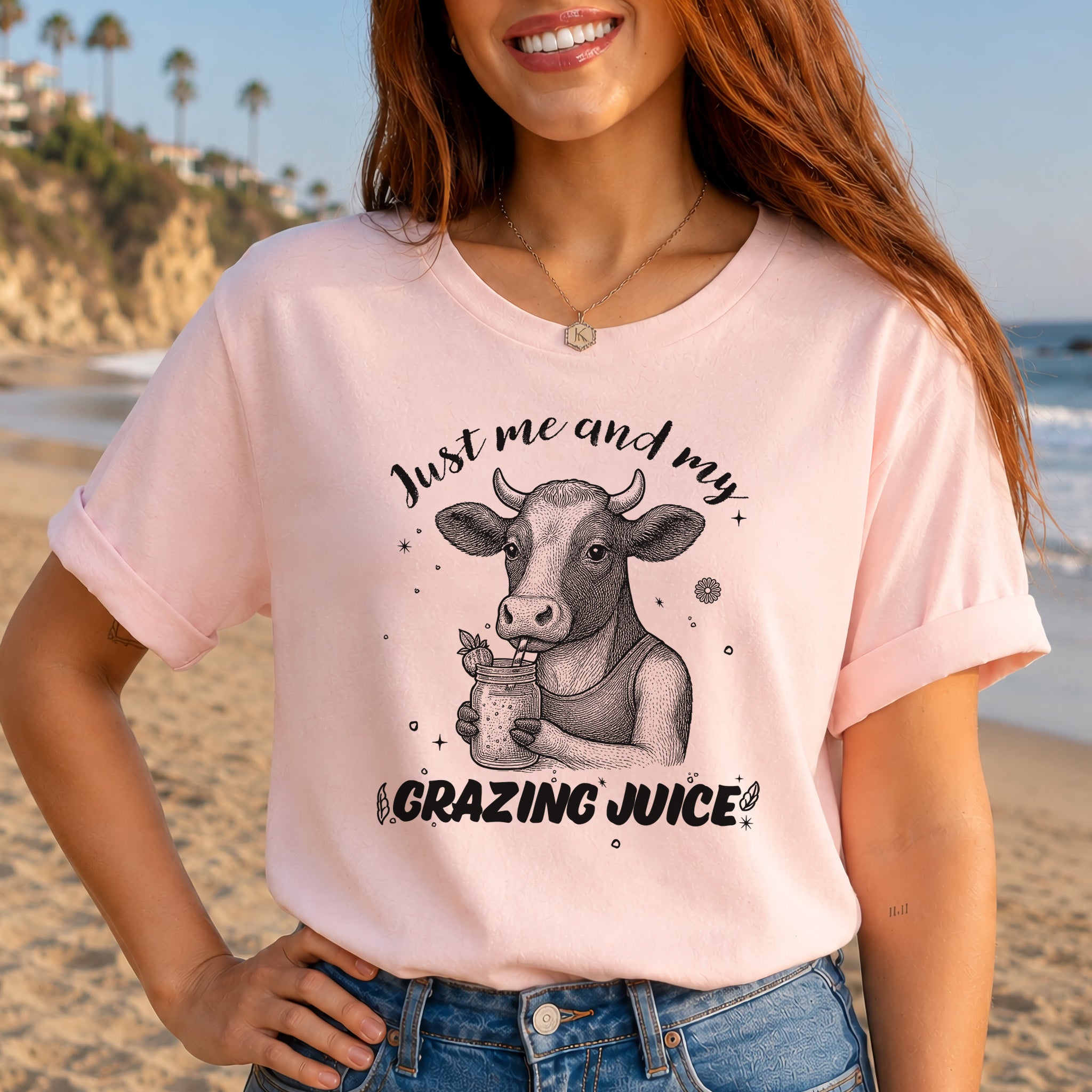 Just Me and My Grazing Juice – Funny Cow Lover Shirt for Farm Life & Organic Vibes