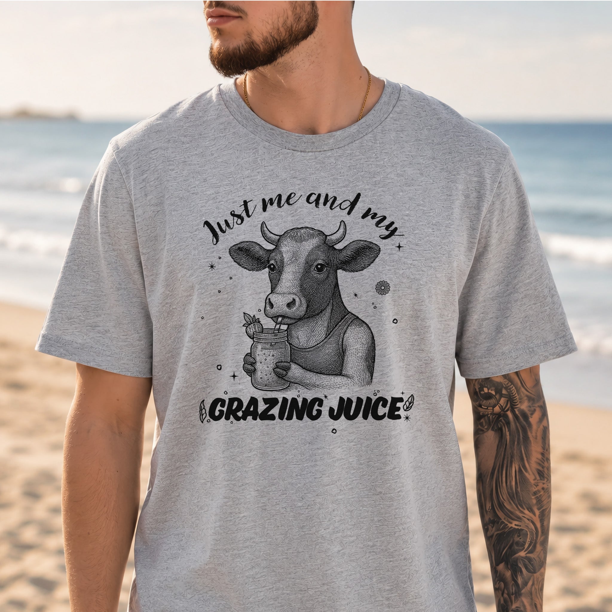 Just Me and My Grazing Juice – Funny Cow Lover Shirt for Farm Life & Organic Vibes
