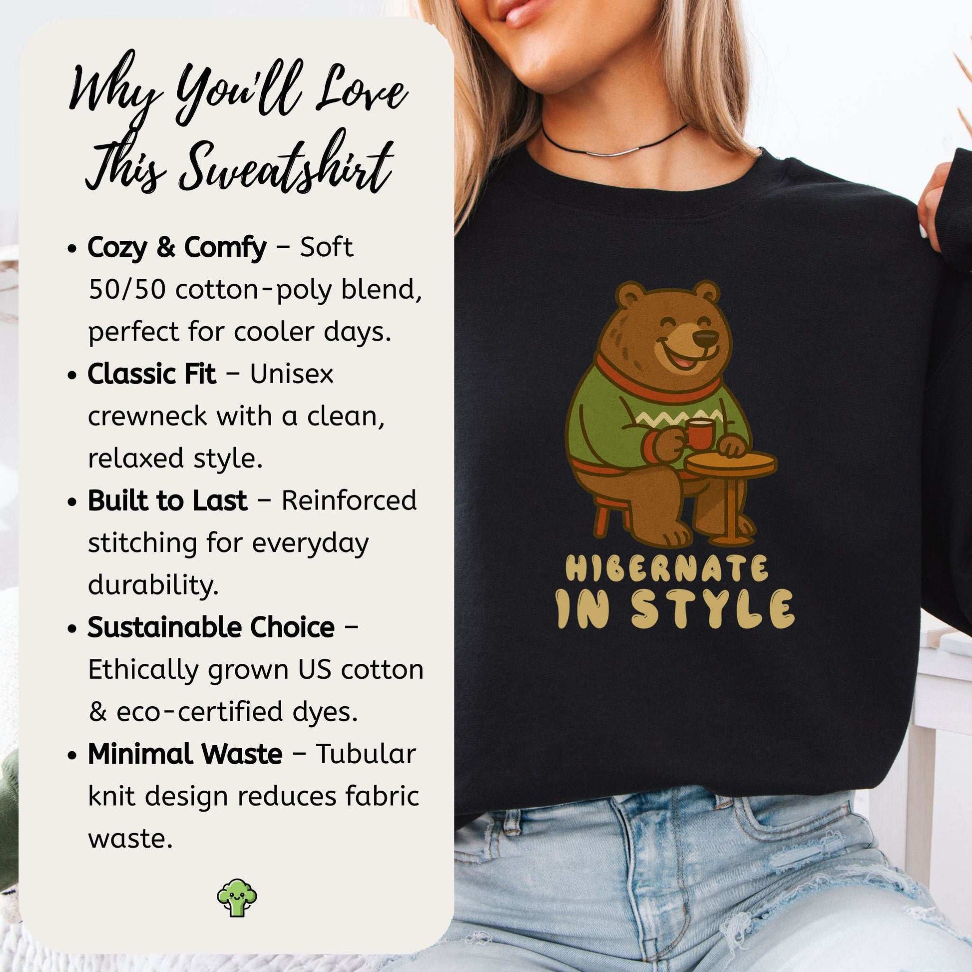 Cozy Bear Cocoa Sweatshirt – Funny Holiday Gift for Hot Chocolate Lovers