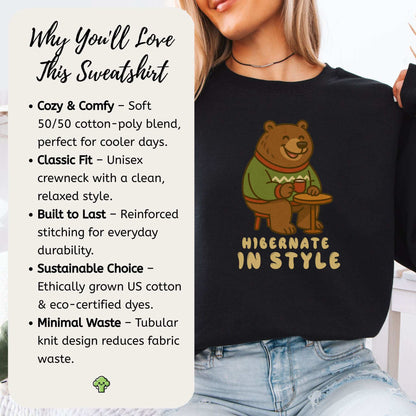 Cozy Bear Cocoa Sweatshirt – Funny Holiday Gift for Hot Chocolate Lovers